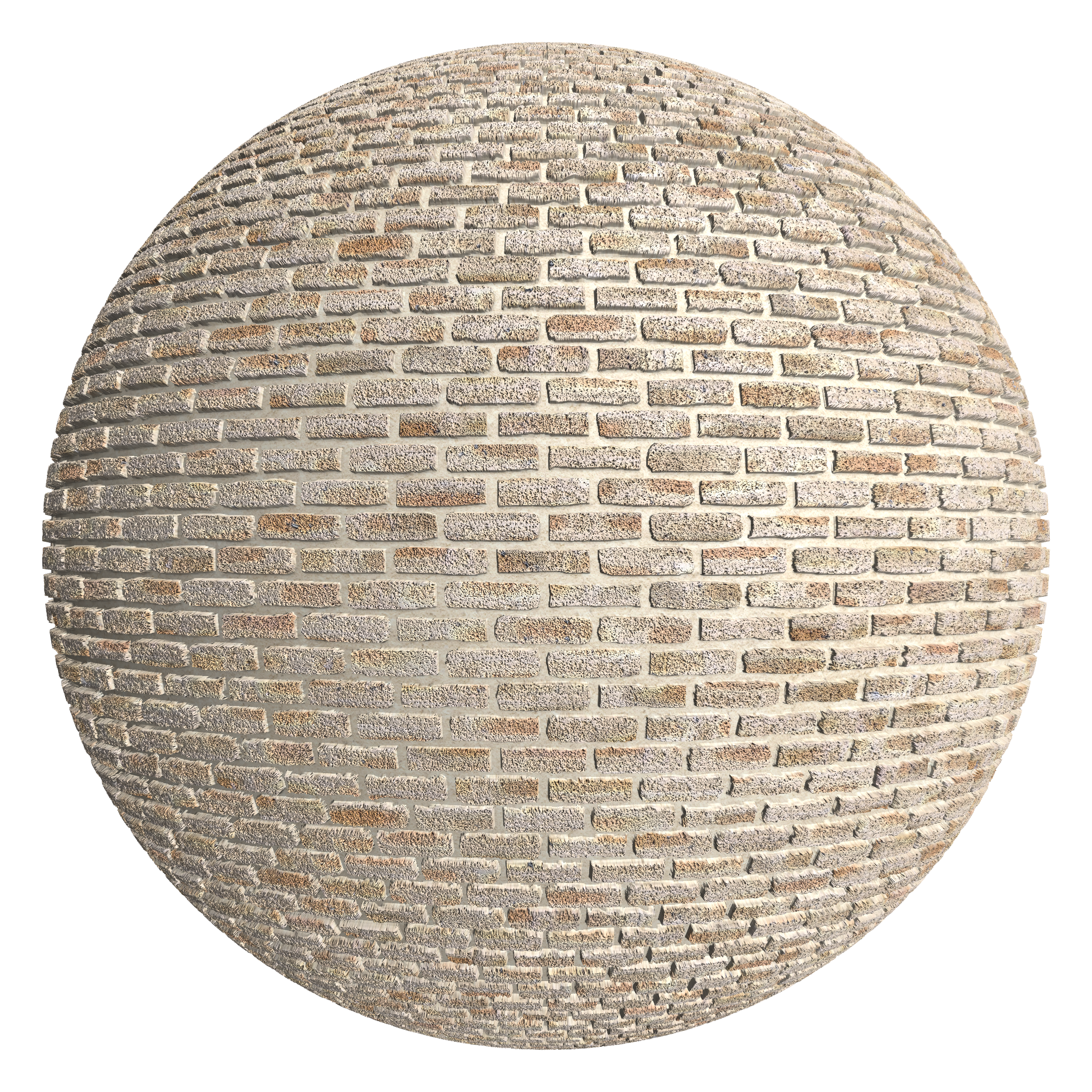 3D sphere preview of Dragfaced Brick Stretcher seamless texture