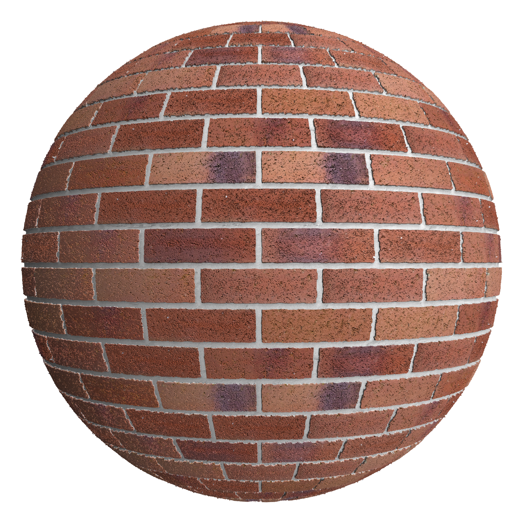 3D sphere preview of Dragfaced Brick Stretcher seamless texture