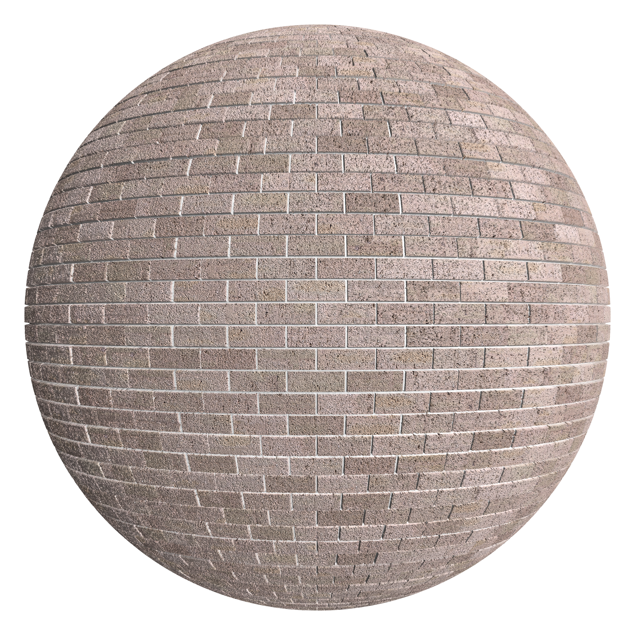 3D sphere preview of Even Drag Brick Stretcher seamless texture