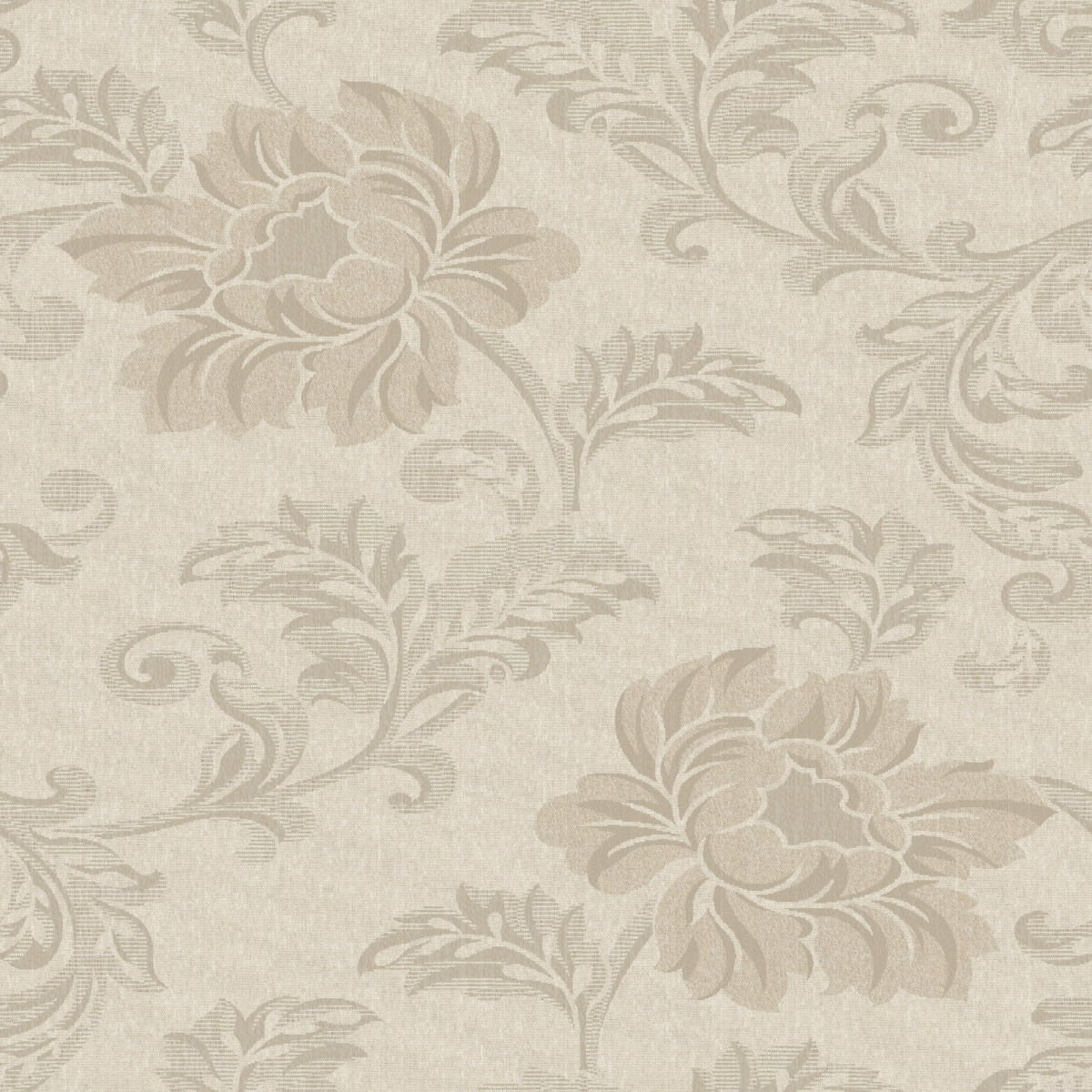 A seamless fabric texture with floral natural jacquard units arranged in a None pattern