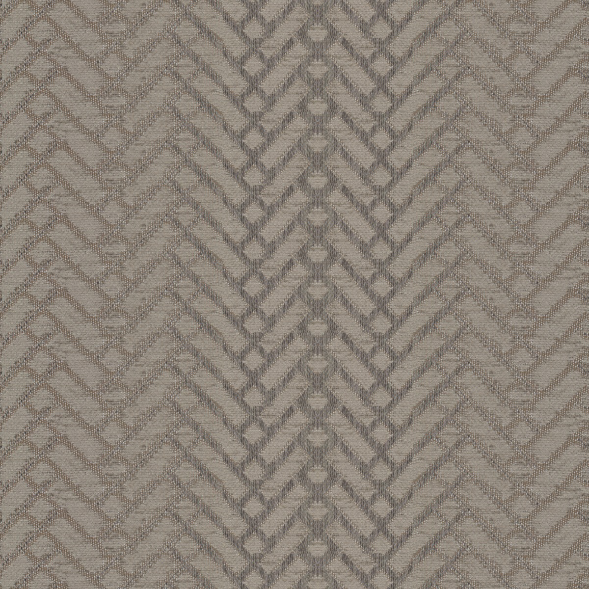 A seamless fabric texture with geometric brown chenille units arranged in a None pattern