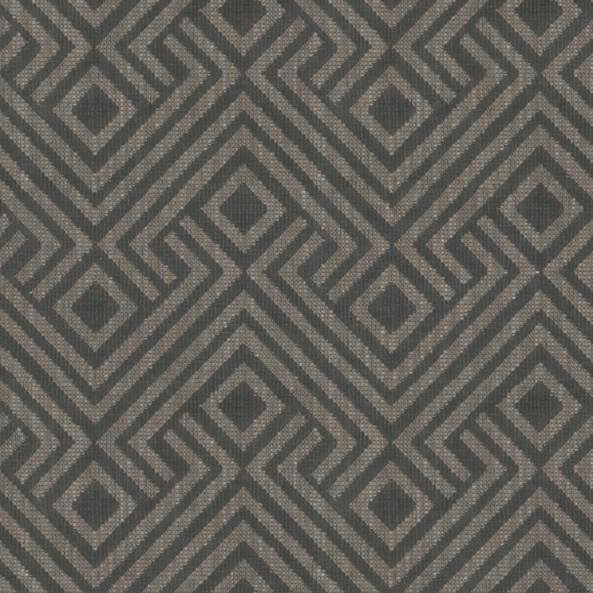 A seamless fabric texture with geometric grey jacquard units arranged in a None pattern