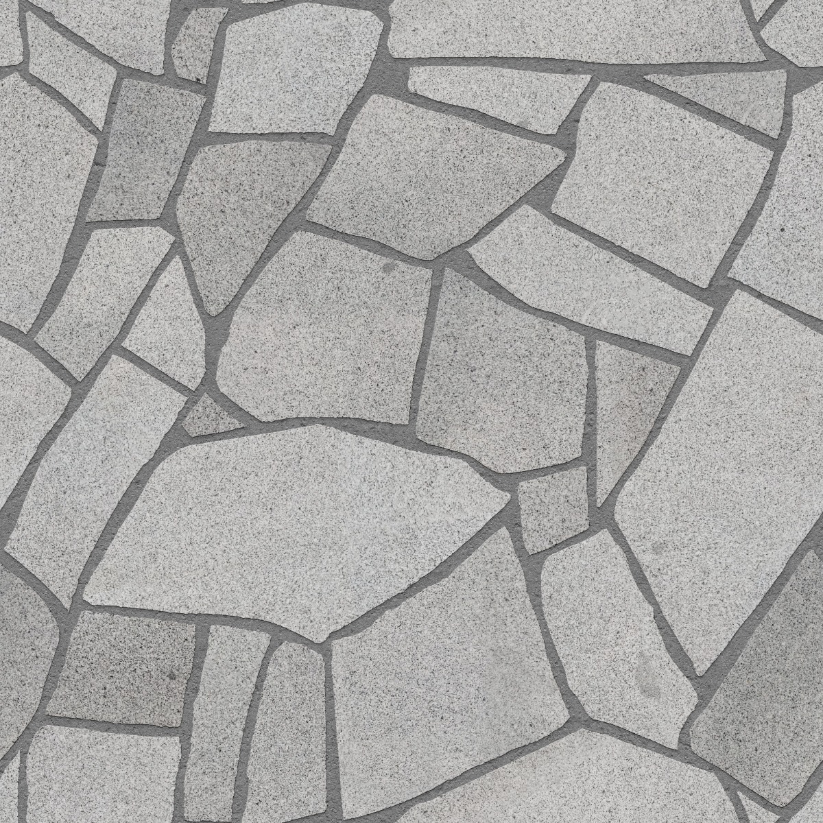 A seamless stone texture with granite blocks arranged in a Crazy Paving pattern