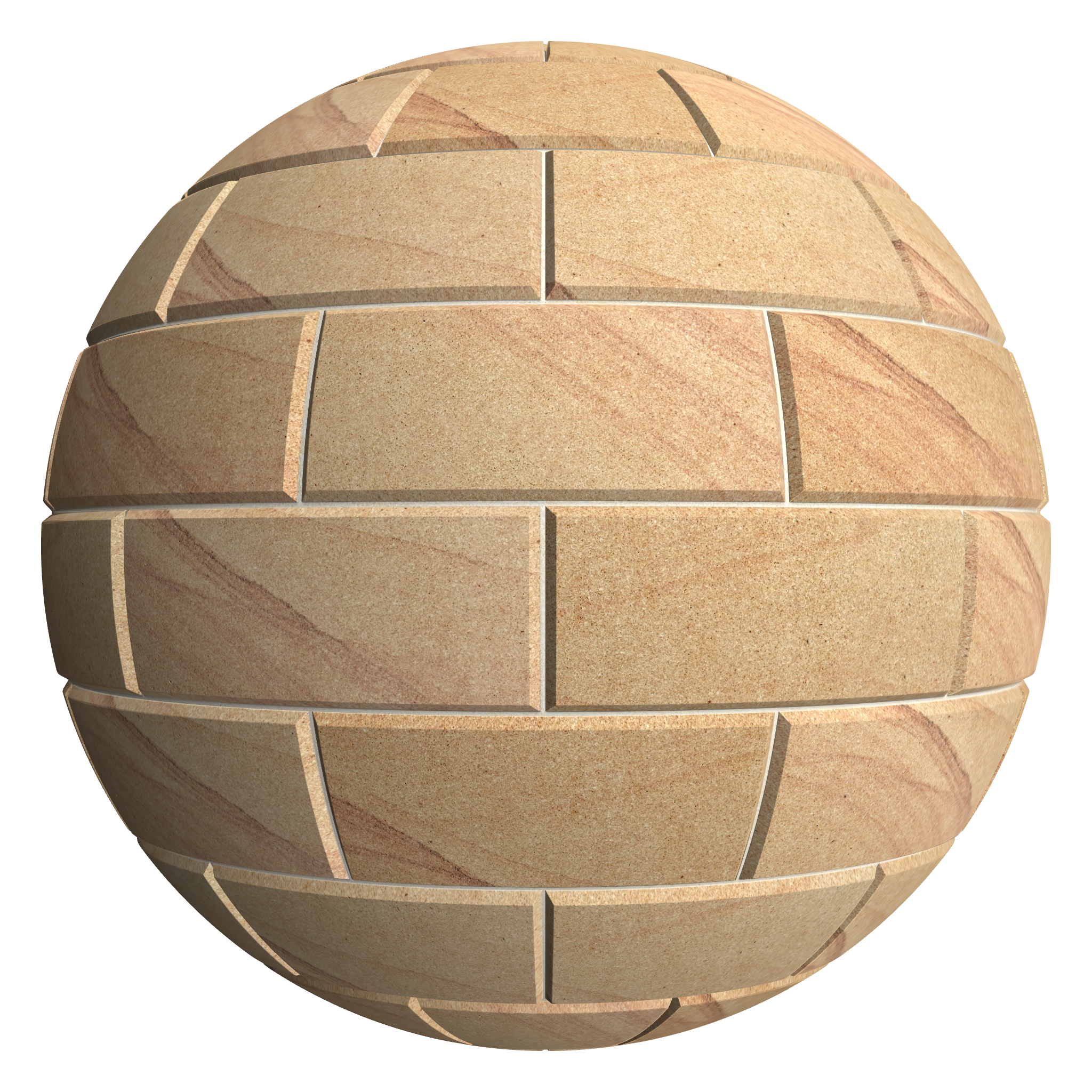 3D sphere preview of Honey Sandstone, Stretcher seamless texture