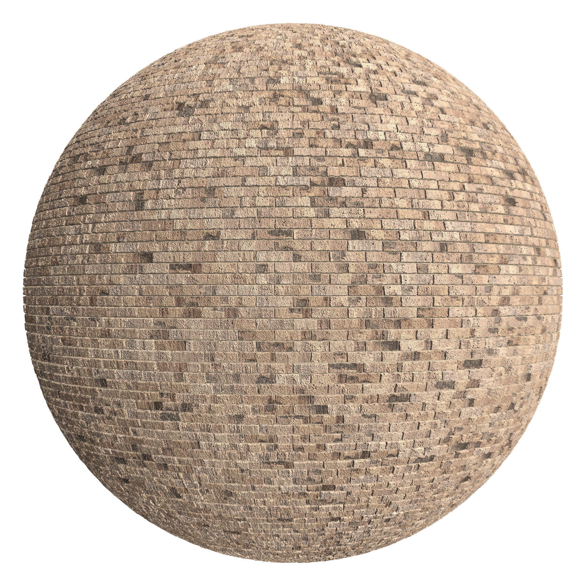 3D sphere preview of Industrial Brick Stretcher seamless texture
