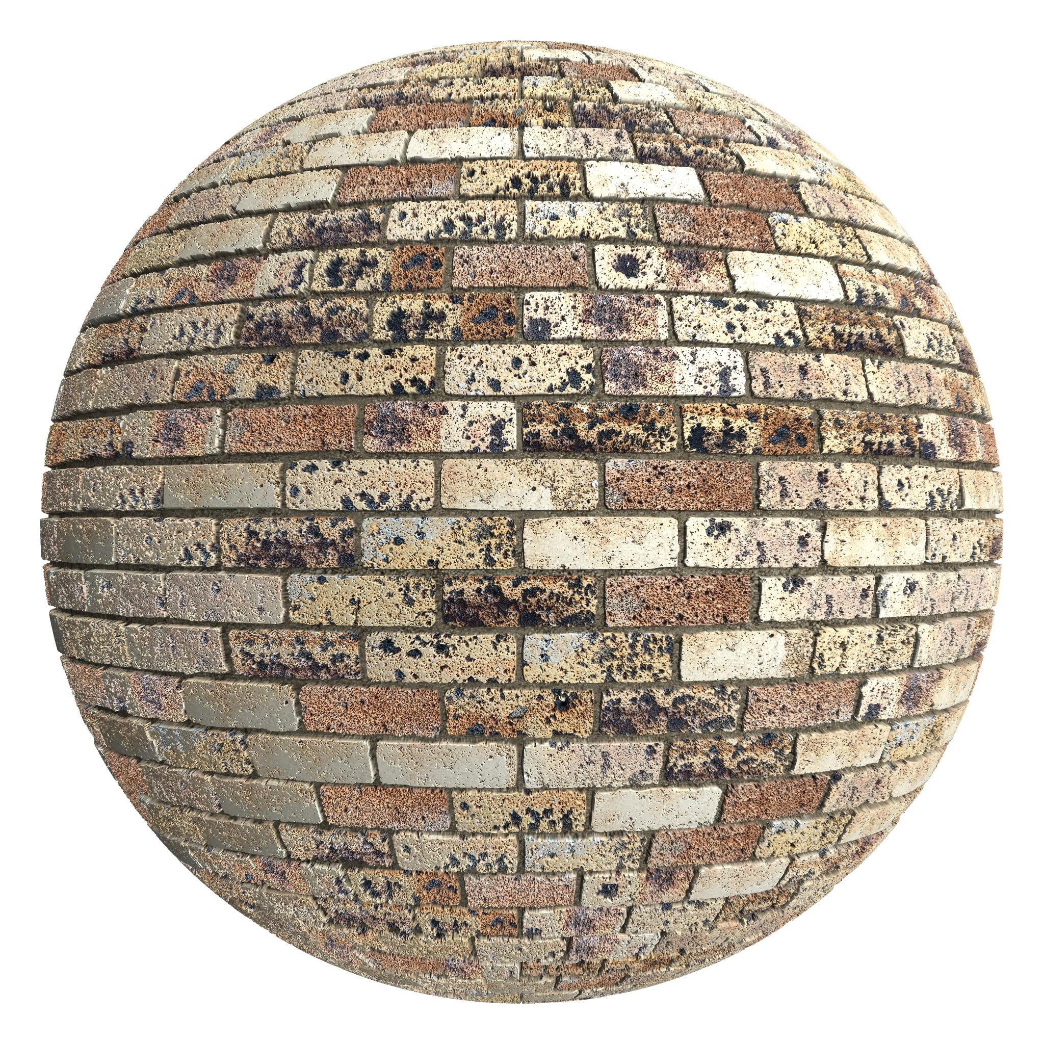 3D sphere preview of Ironspot Brick Stretcher seamless texture