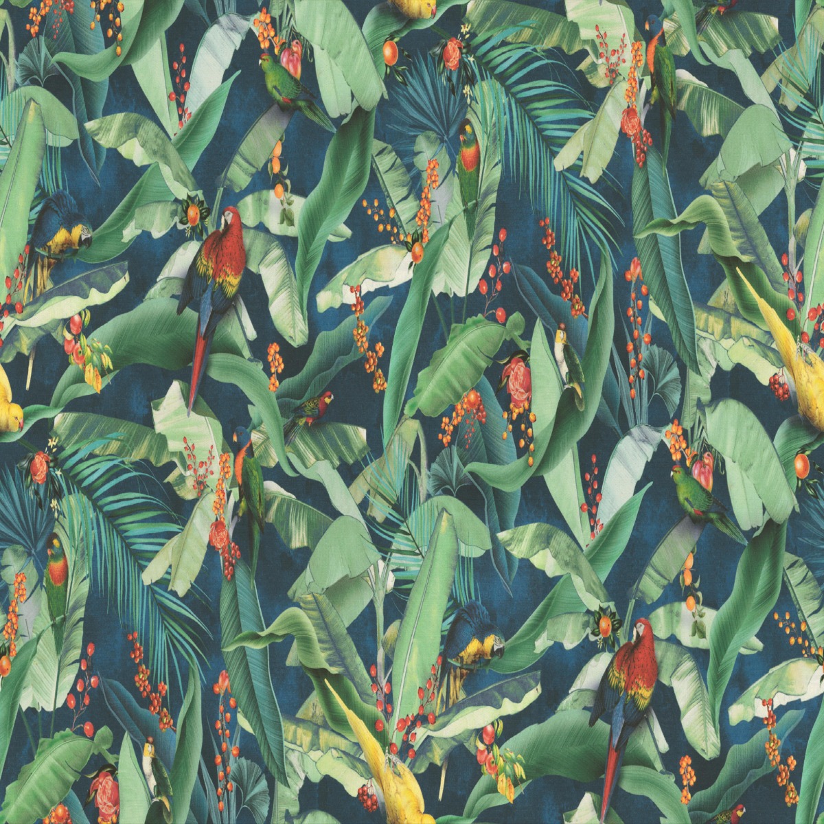 A seamless fabric texture with leaves multicoloured print units arranged in a None pattern