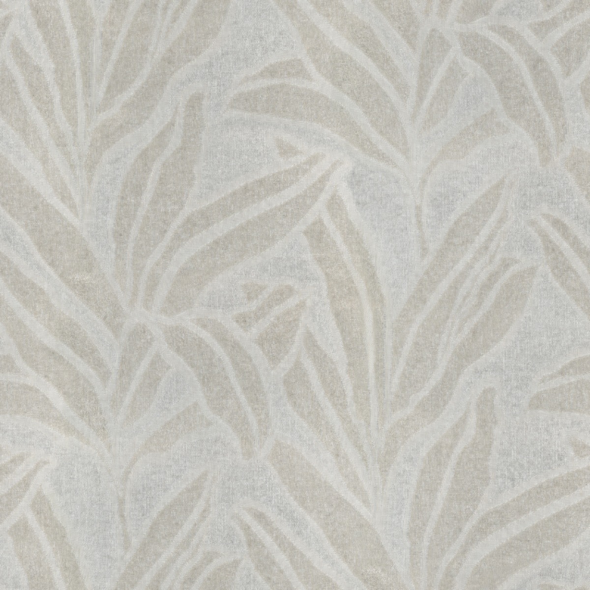 A seamless fabric texture with leaves white sheer units arranged in a None pattern