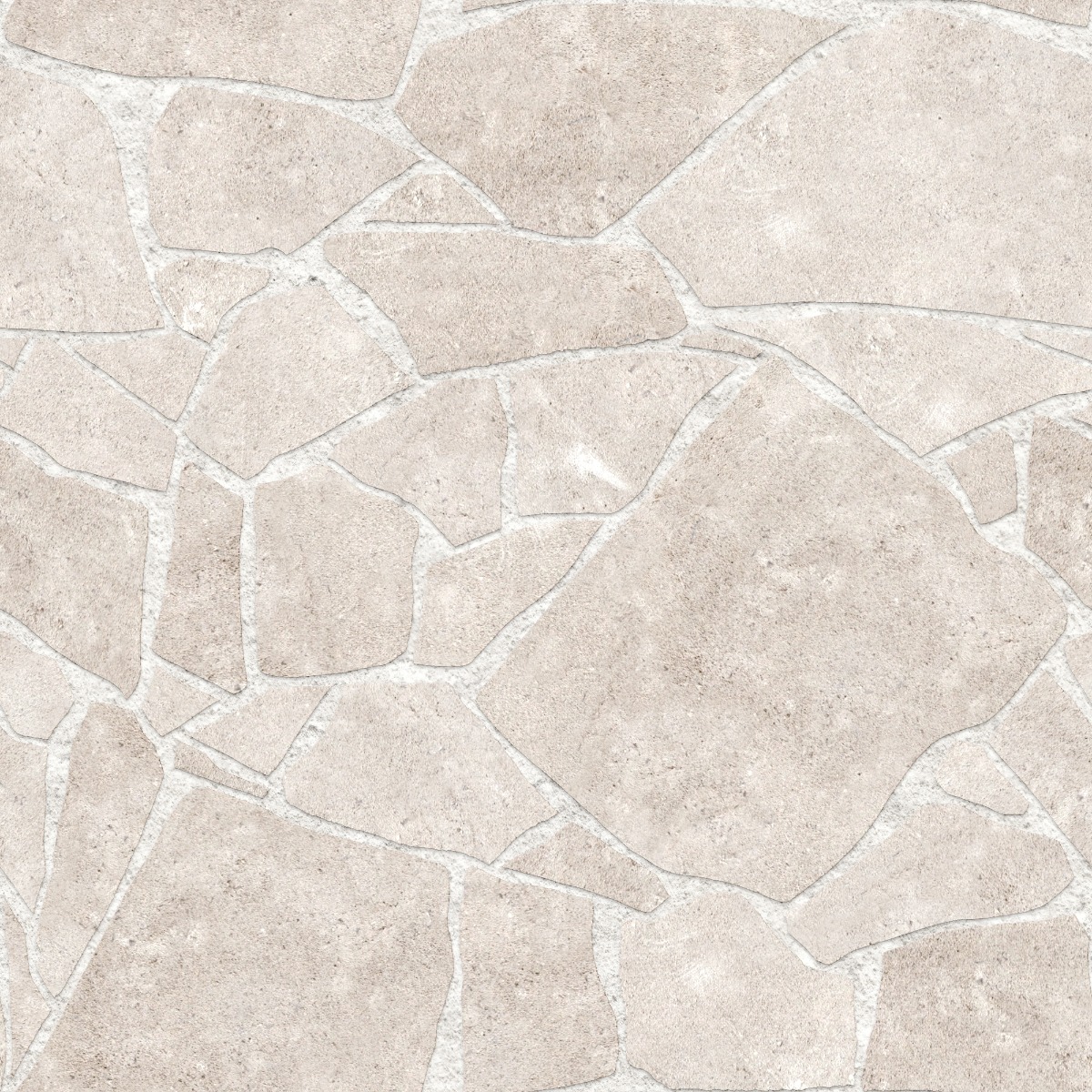 A seamless stone texture with limestone blocks arranged in a Crazy Paving pattern