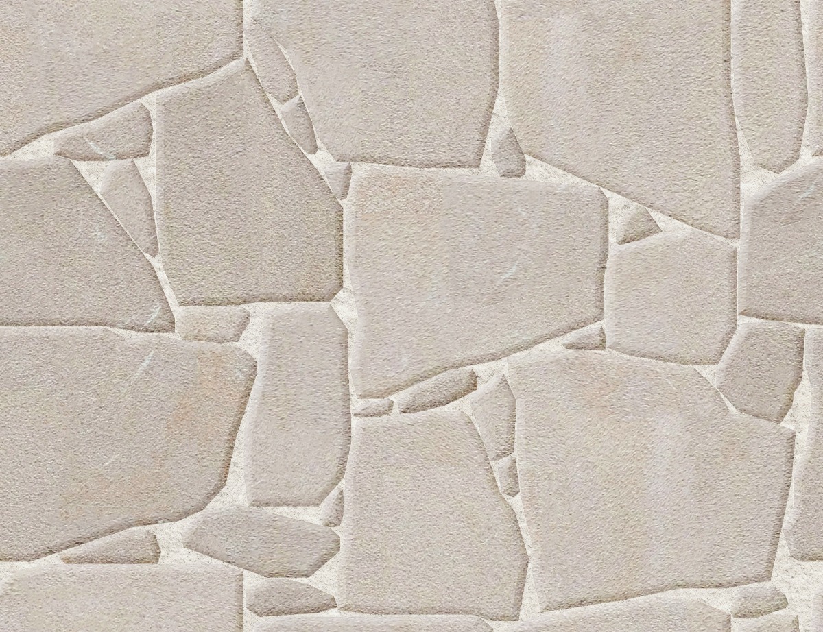 A seamless stone texture with limestone blocks arranged in a Drystone pattern