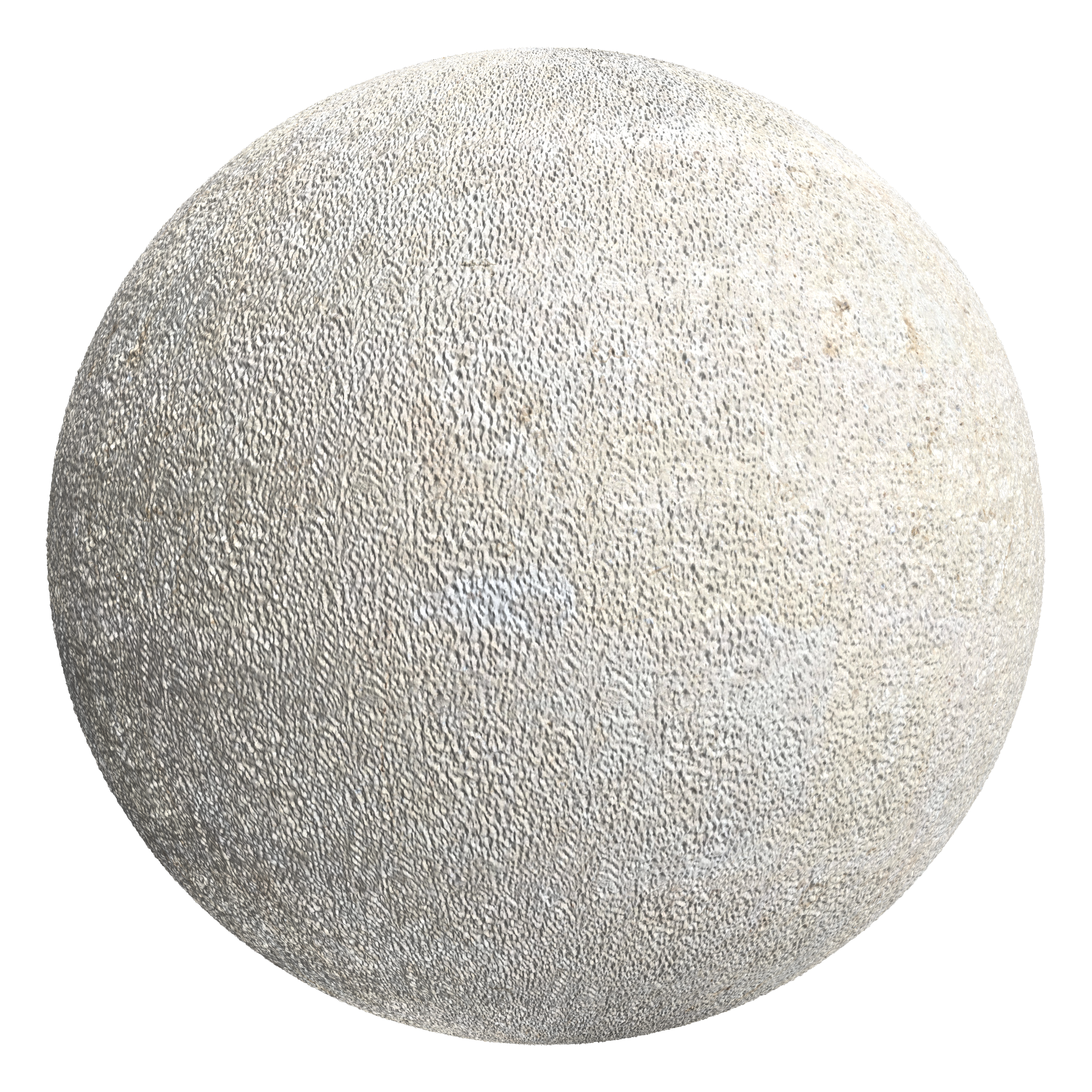 3D sphere preview of Fine Bush Hammered Limestone seamless texture
