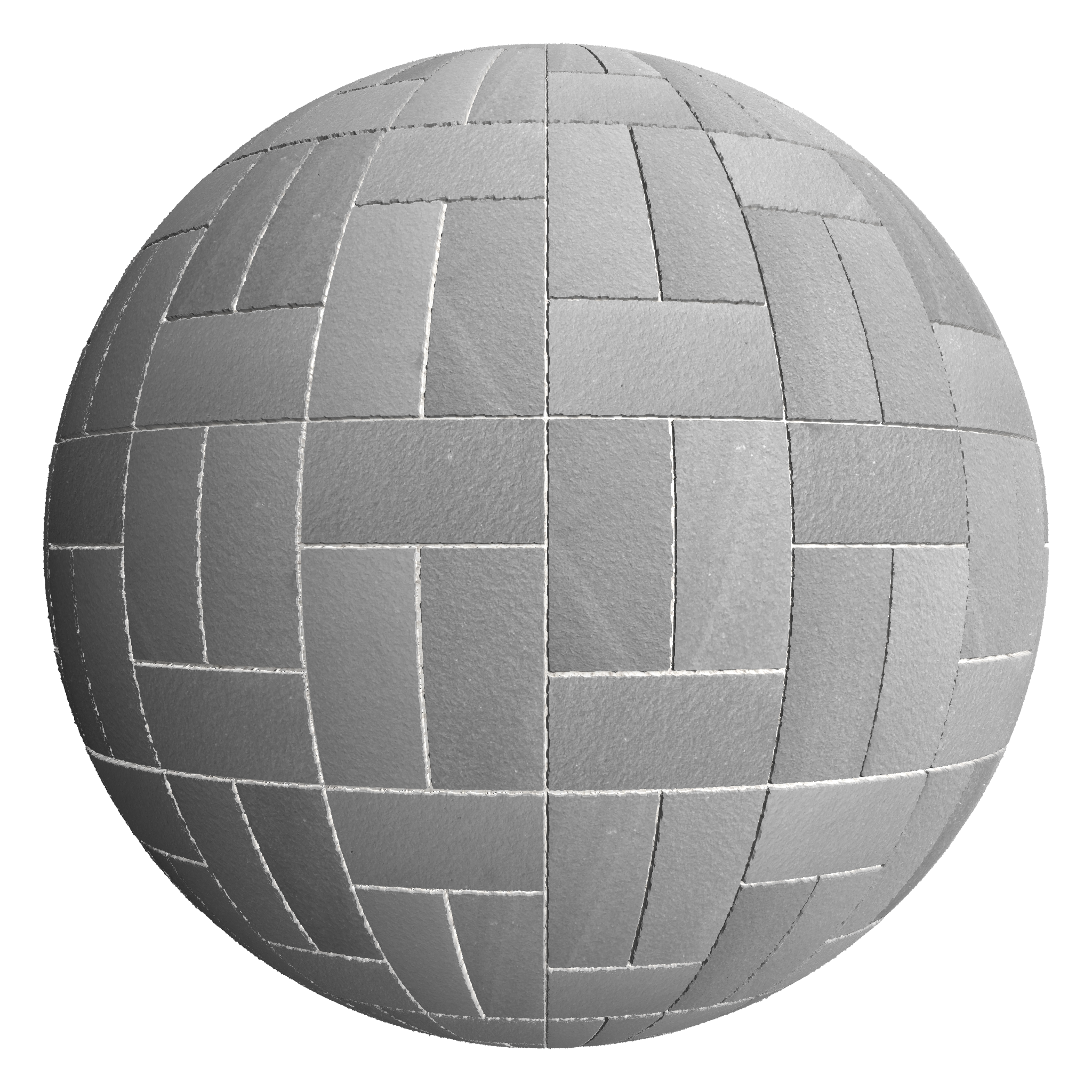 3D sphere preview of Matte, Single Basketweave seamless texture