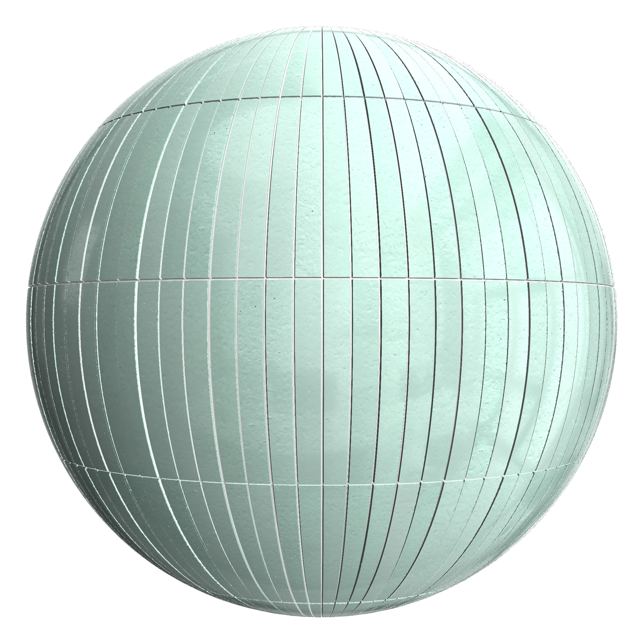 3D sphere preview of Mint Green Brick, Stack seamless texture
