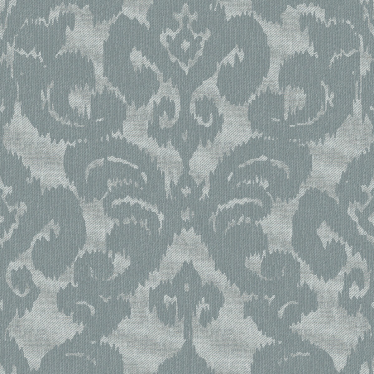 A seamless fabric texture with ornamental blue jacquard units arranged in a None pattern