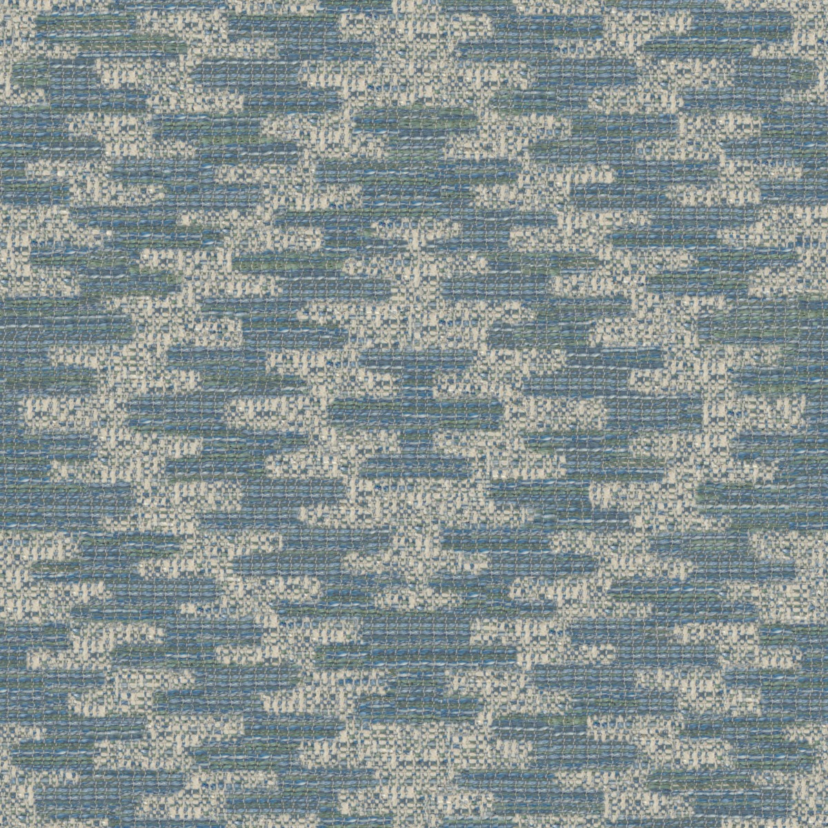 A seamless fabric texture with ornamental blue texture units arranged in a None pattern