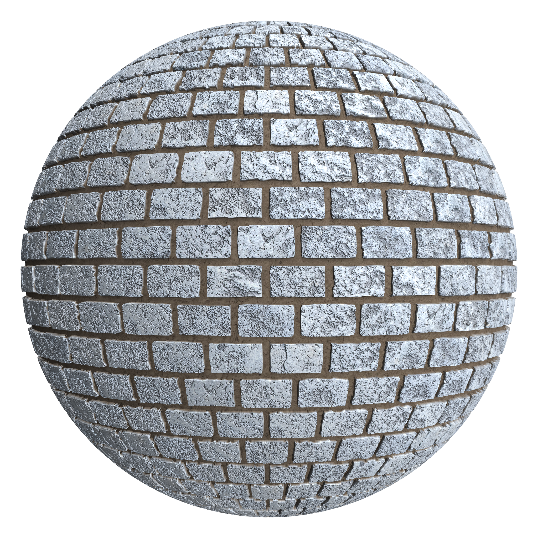 3D sphere preview of Paving Setts Stretcher seamless texture