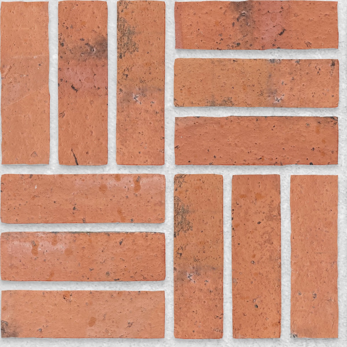 A seamless brick texture with pilotage units arranged in a Basketweave pattern