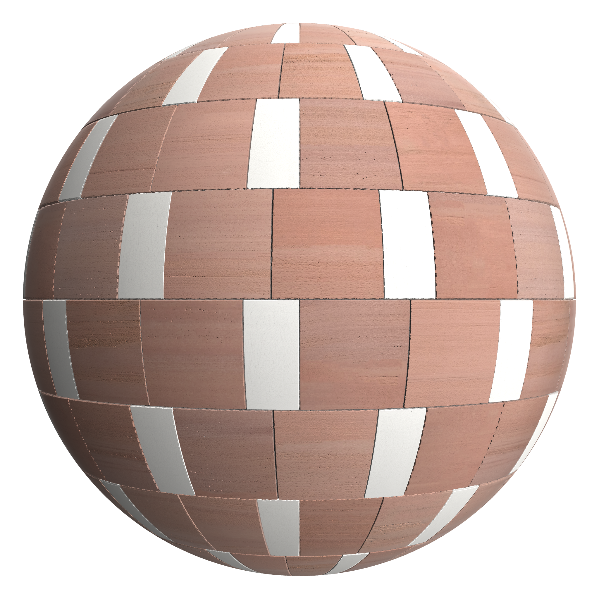 3D sphere preview of Red Sandstone, Távora seamless texture