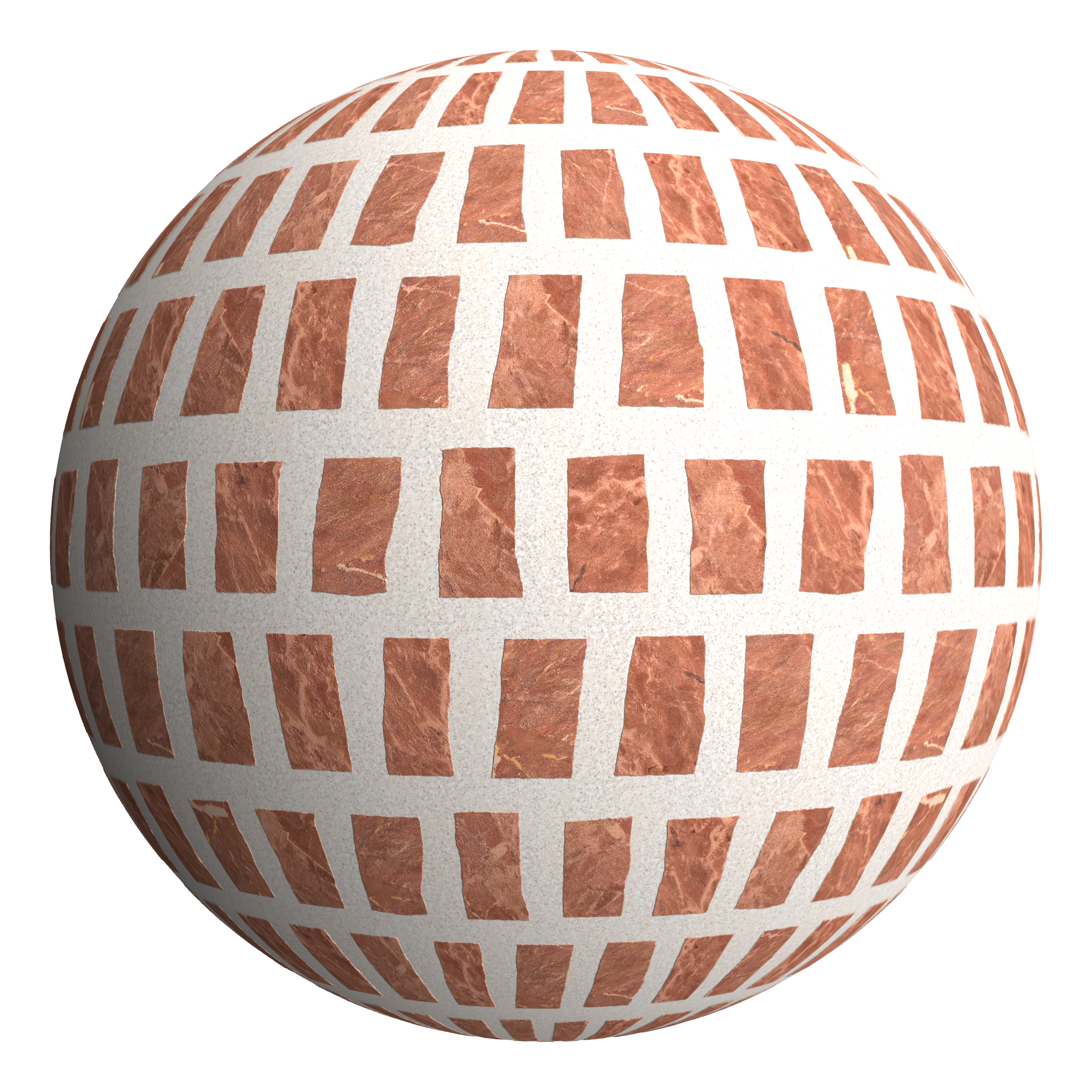 3D sphere preview of Rosso Verona Marble, Scarpa seamless texture