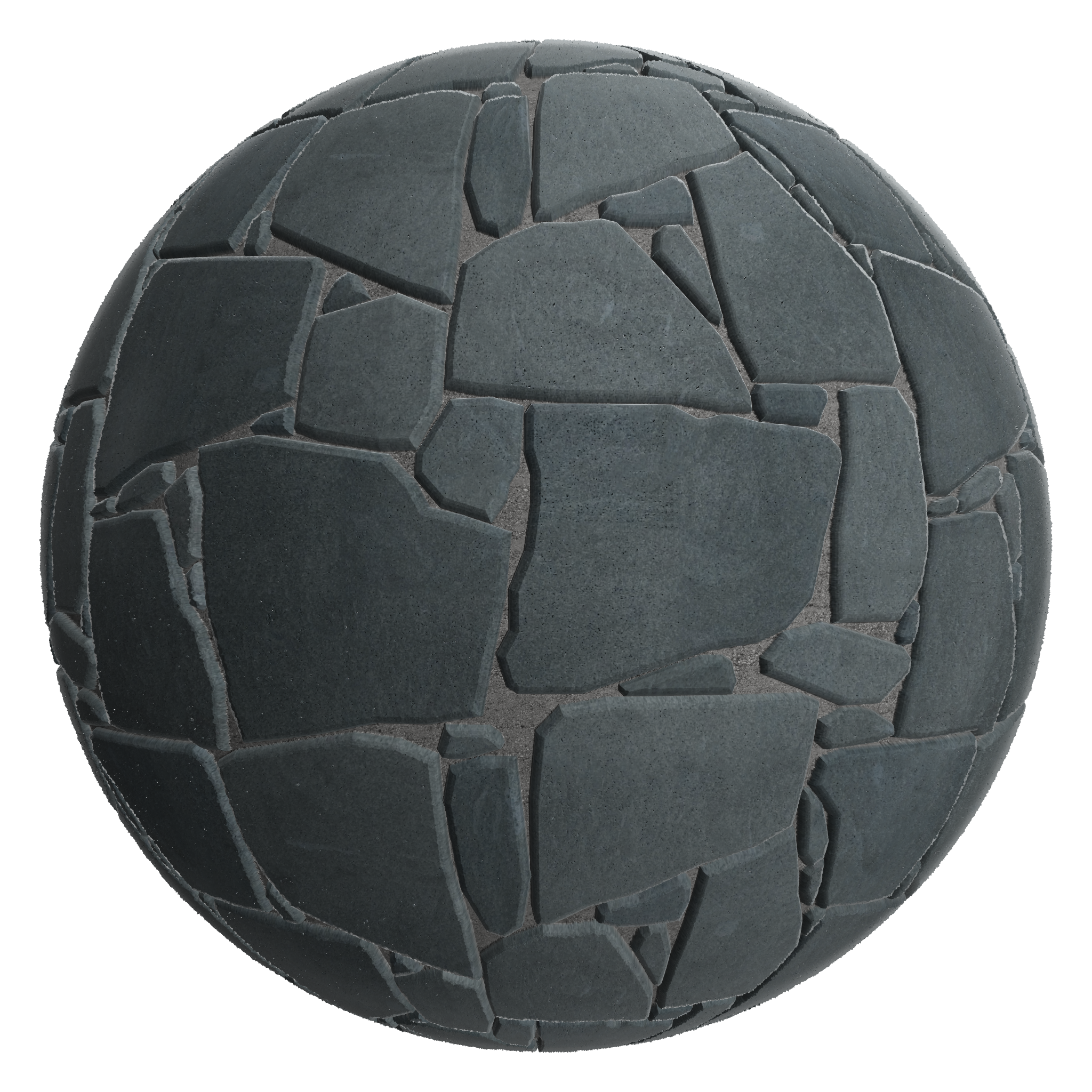 3D sphere preview of Slate, Drystone seamless texture