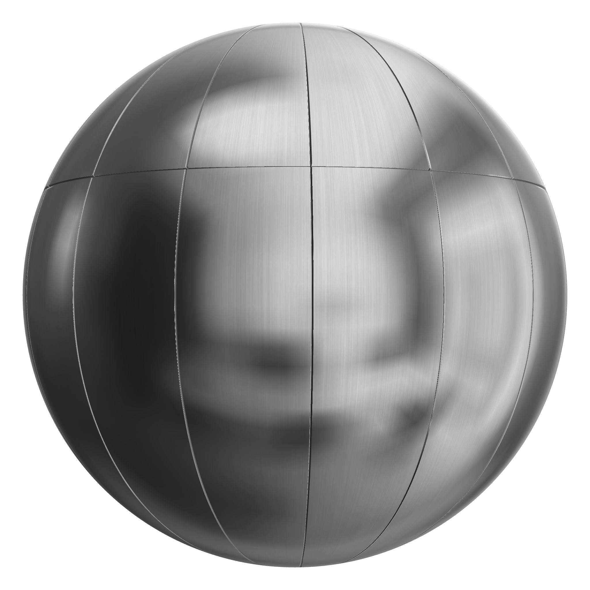 3D sphere preview of Stainless Steel, Staggered seamless texture