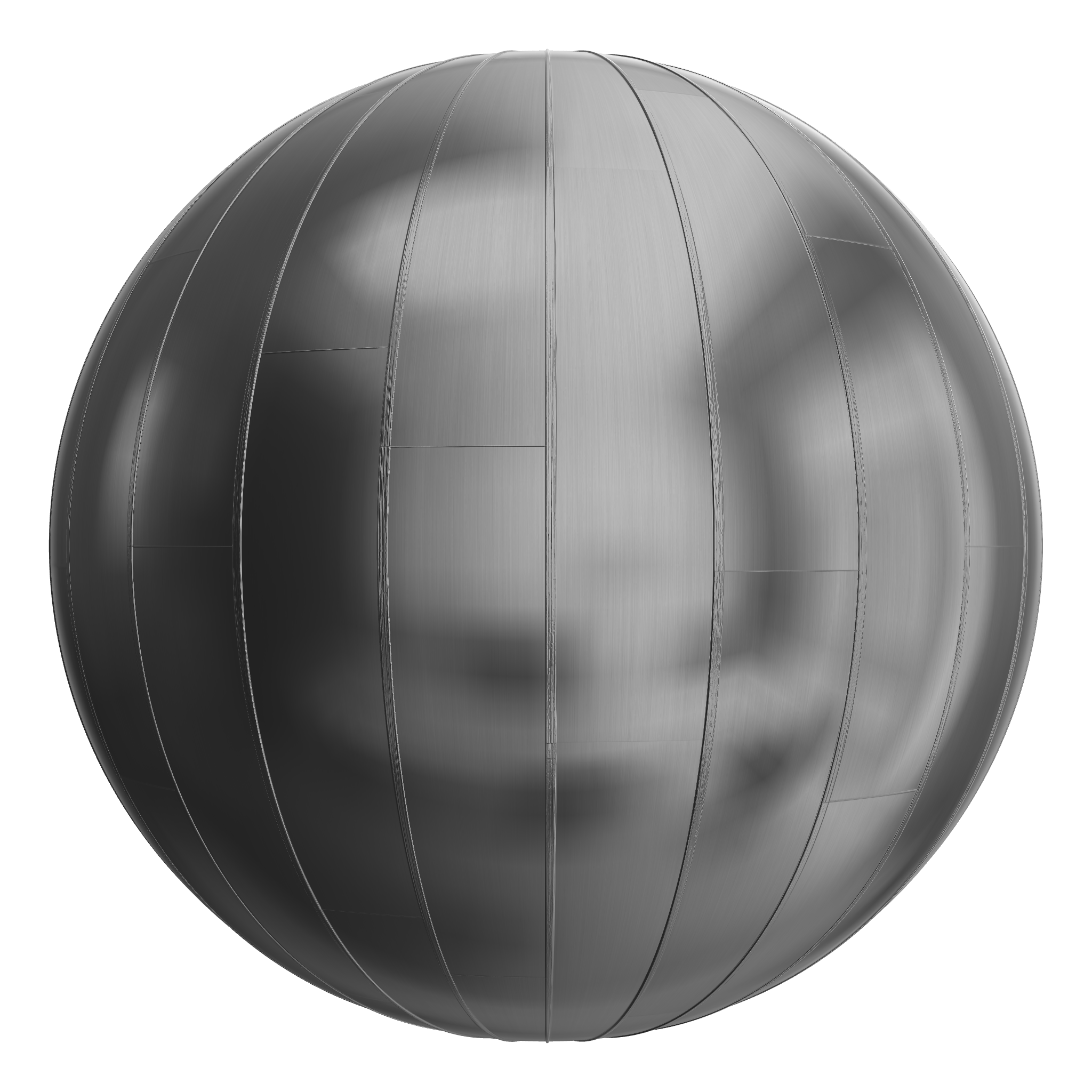 3D sphere preview of Stainless Steel, Staggered seamless texture