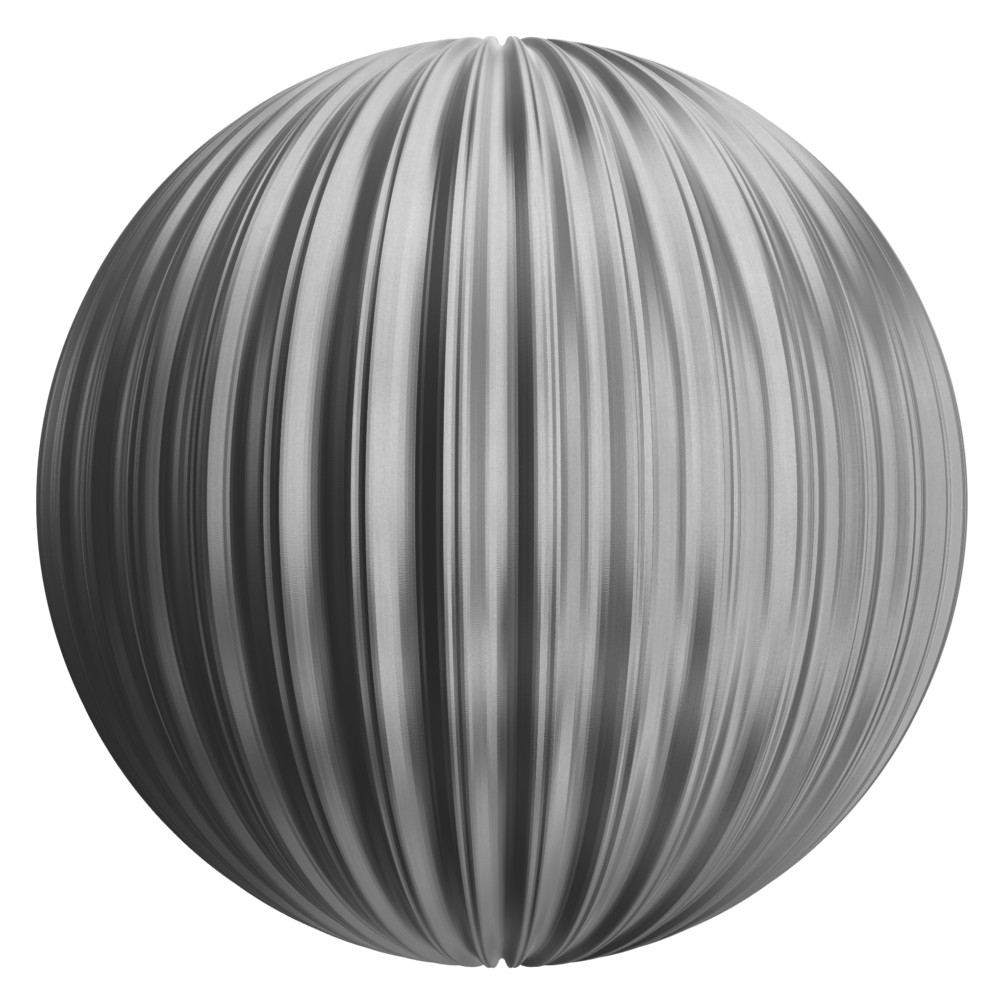 3D sphere preview of Corrugated Aluminium seamless texture