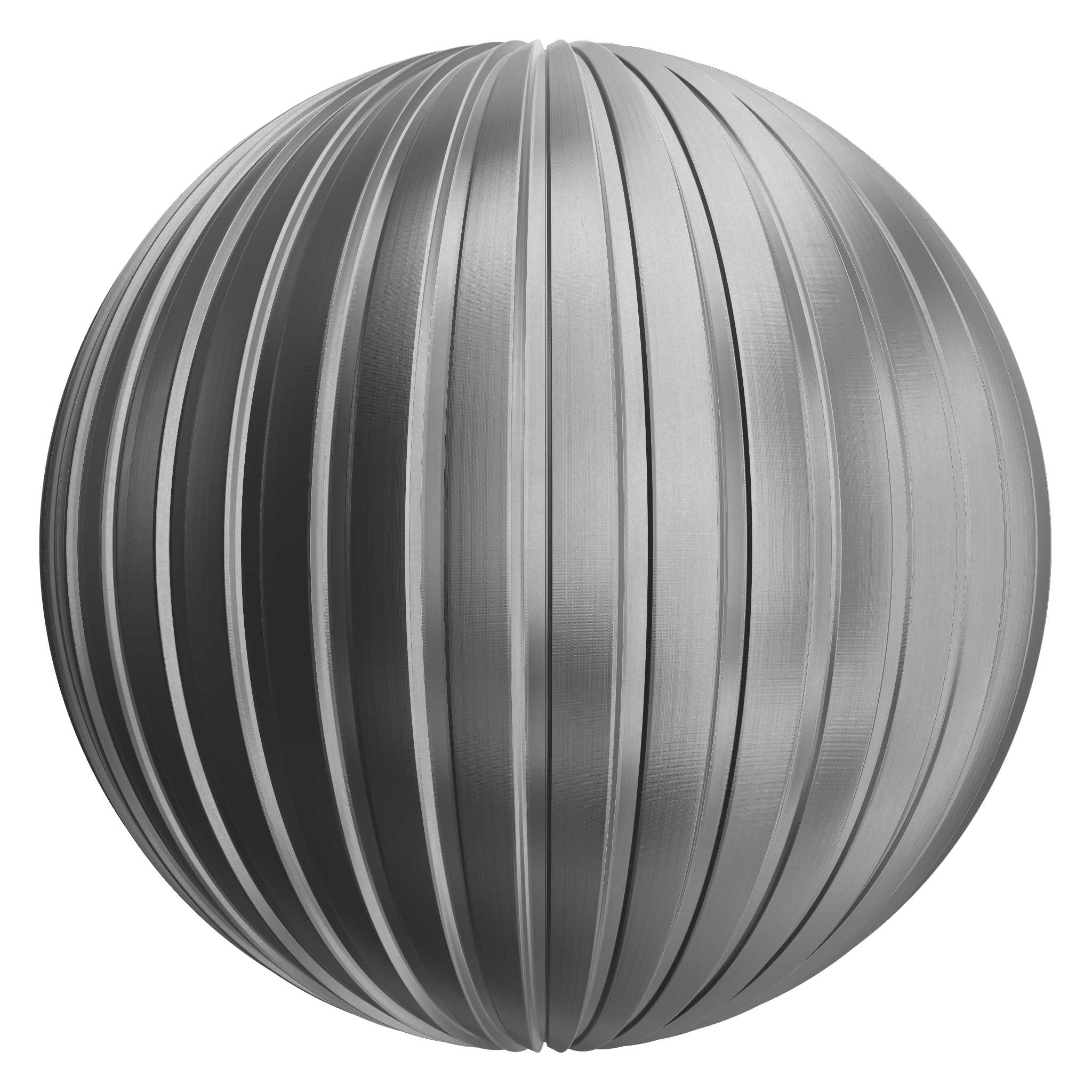 3D sphere preview of Sloped Aluminium Cladding seamless texture