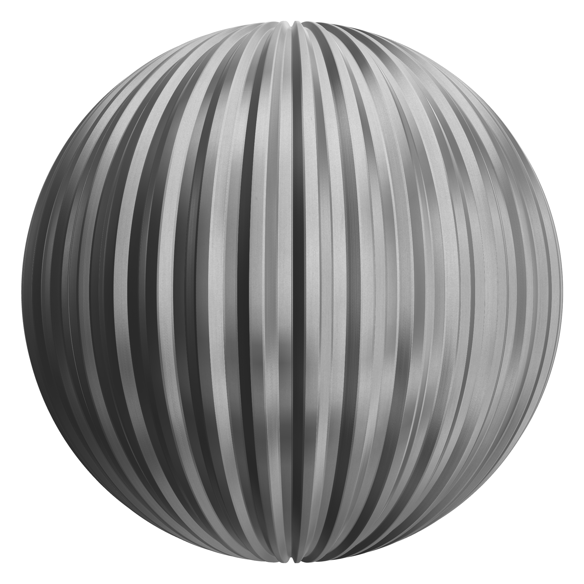3D sphere preview of Aluminium Trapezoid Cladding seamless texture