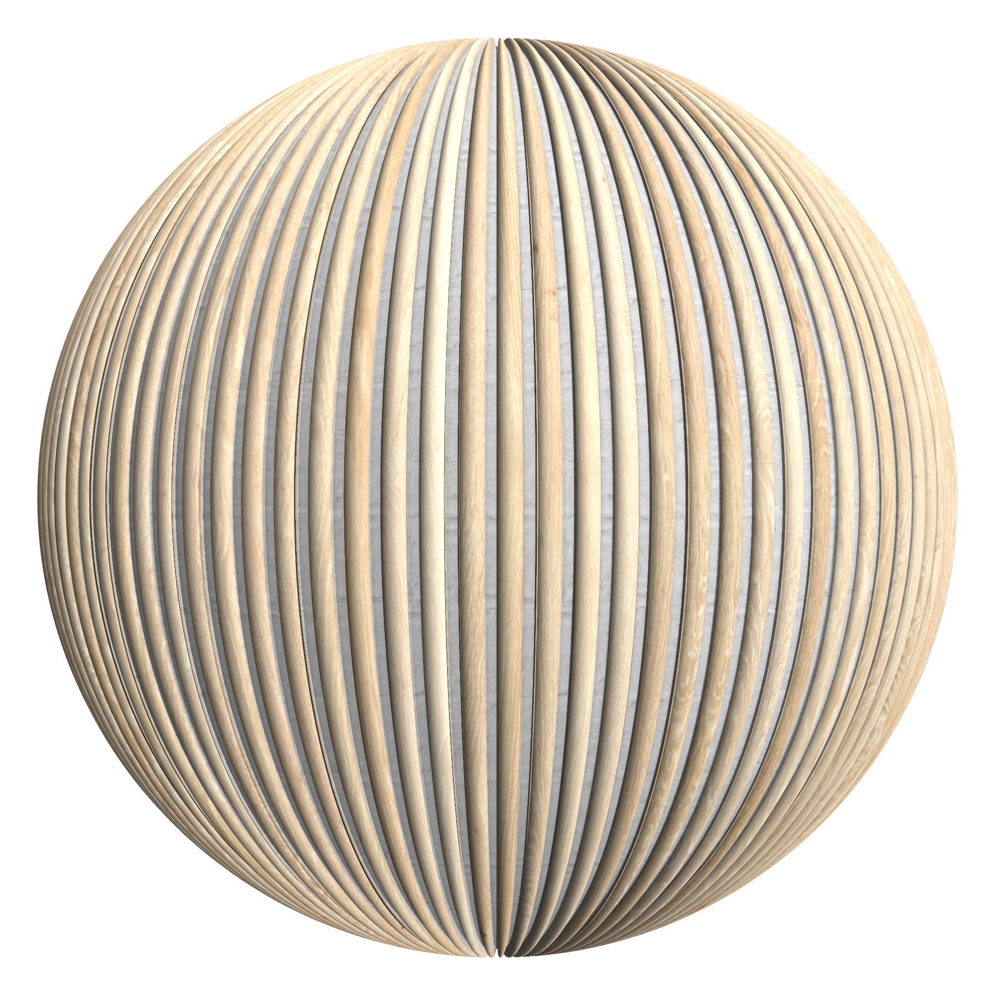 3D sphere preview of Rounded Ash Cladding, Stack seamless texture