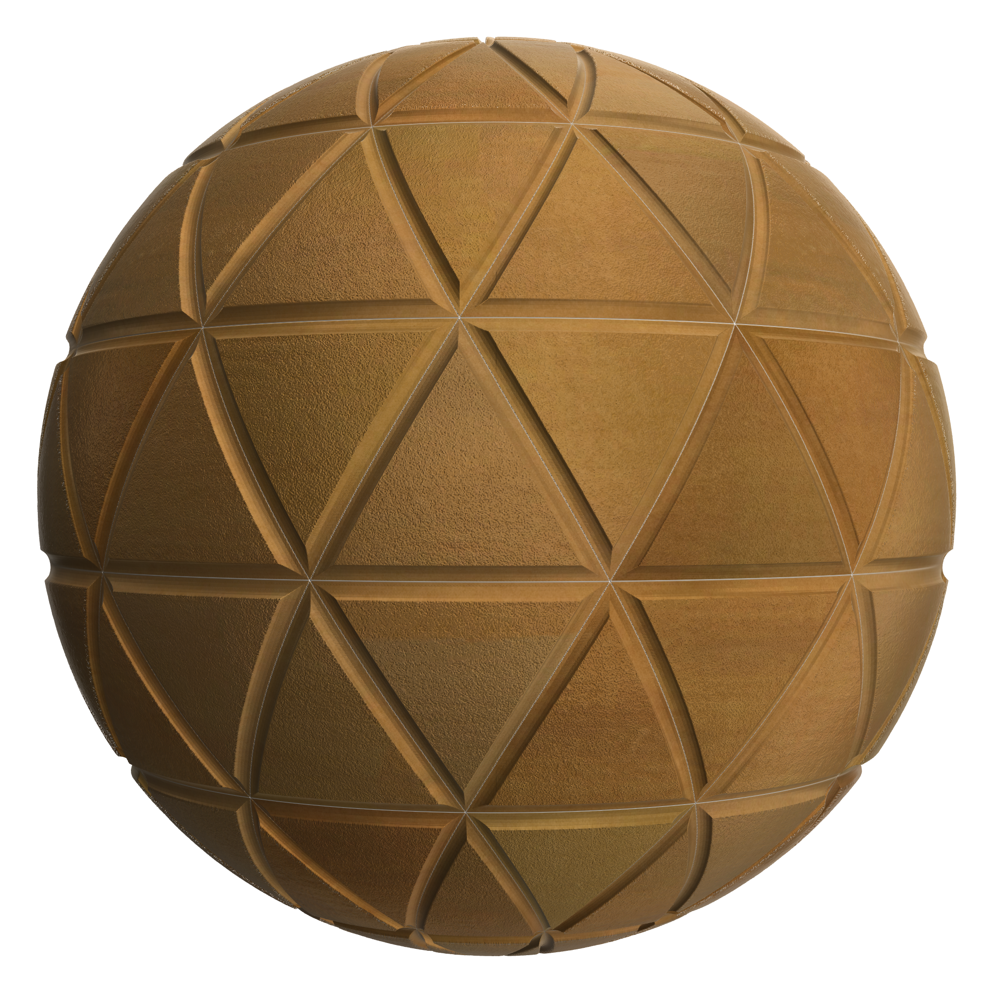 3D sphere preview of Bronze, Isosceles seamless texture