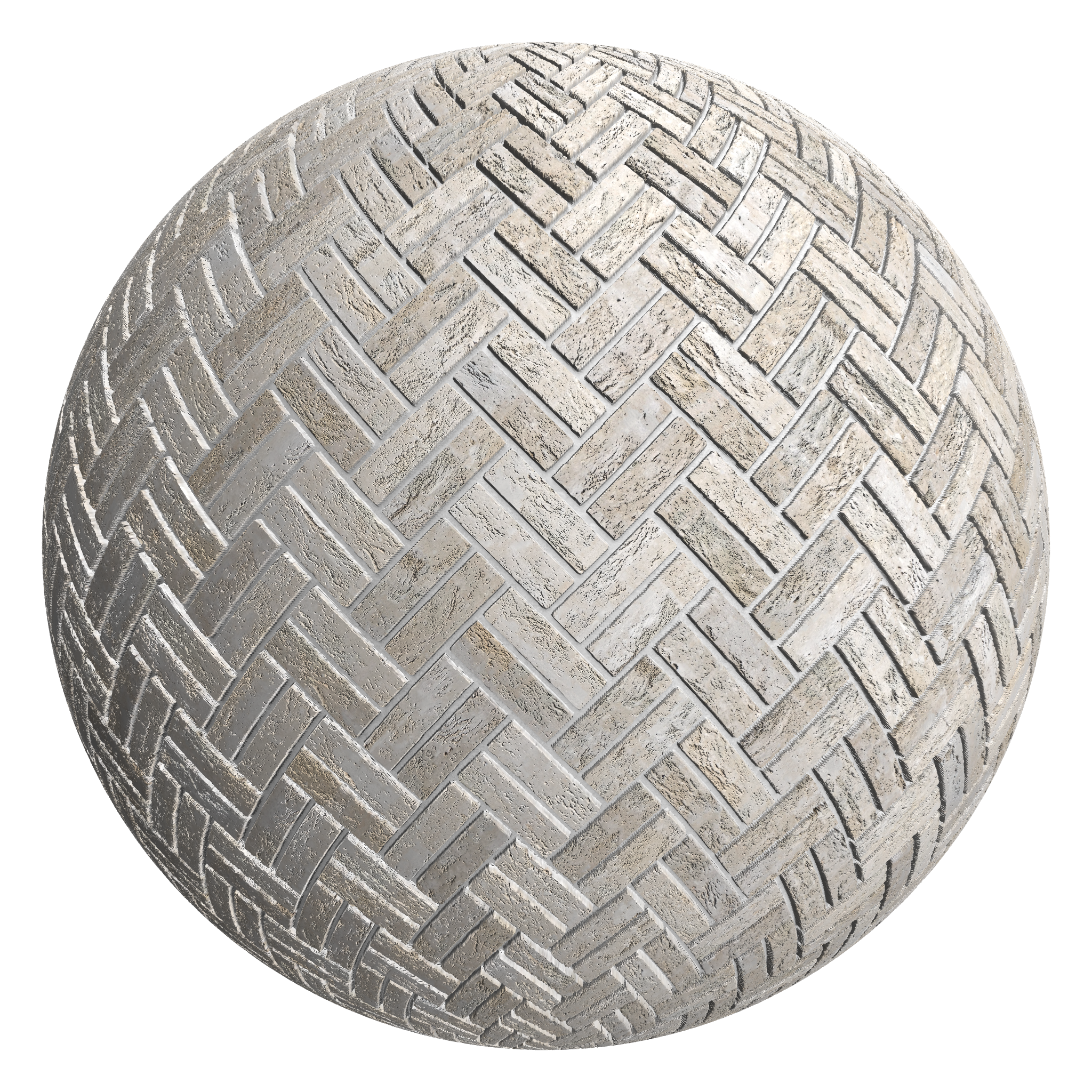 3D sphere preview of Buff, Double Herringbone seamless texture