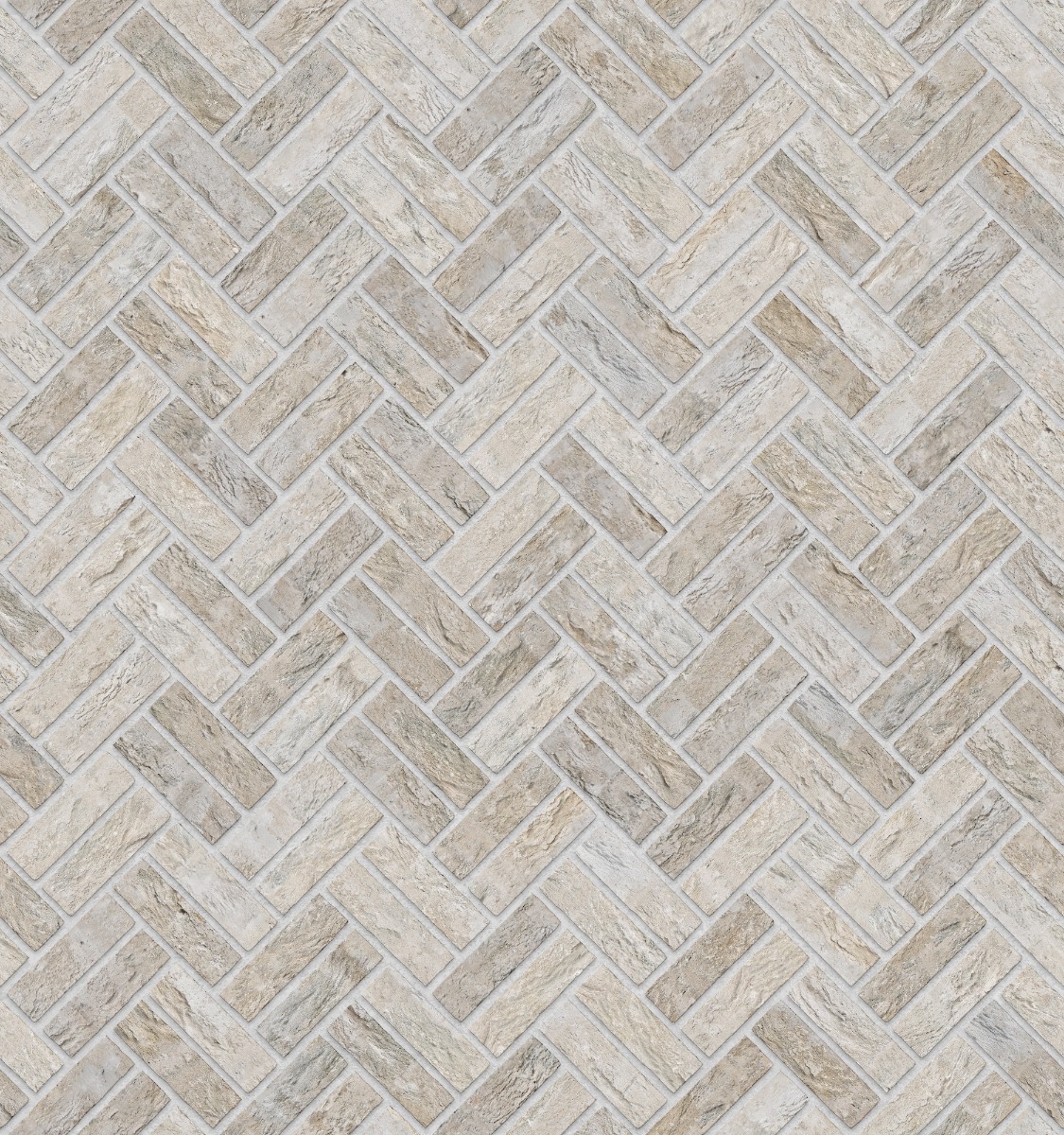 A seamless brick texture with buff units arranged in a Double Herringbone pattern