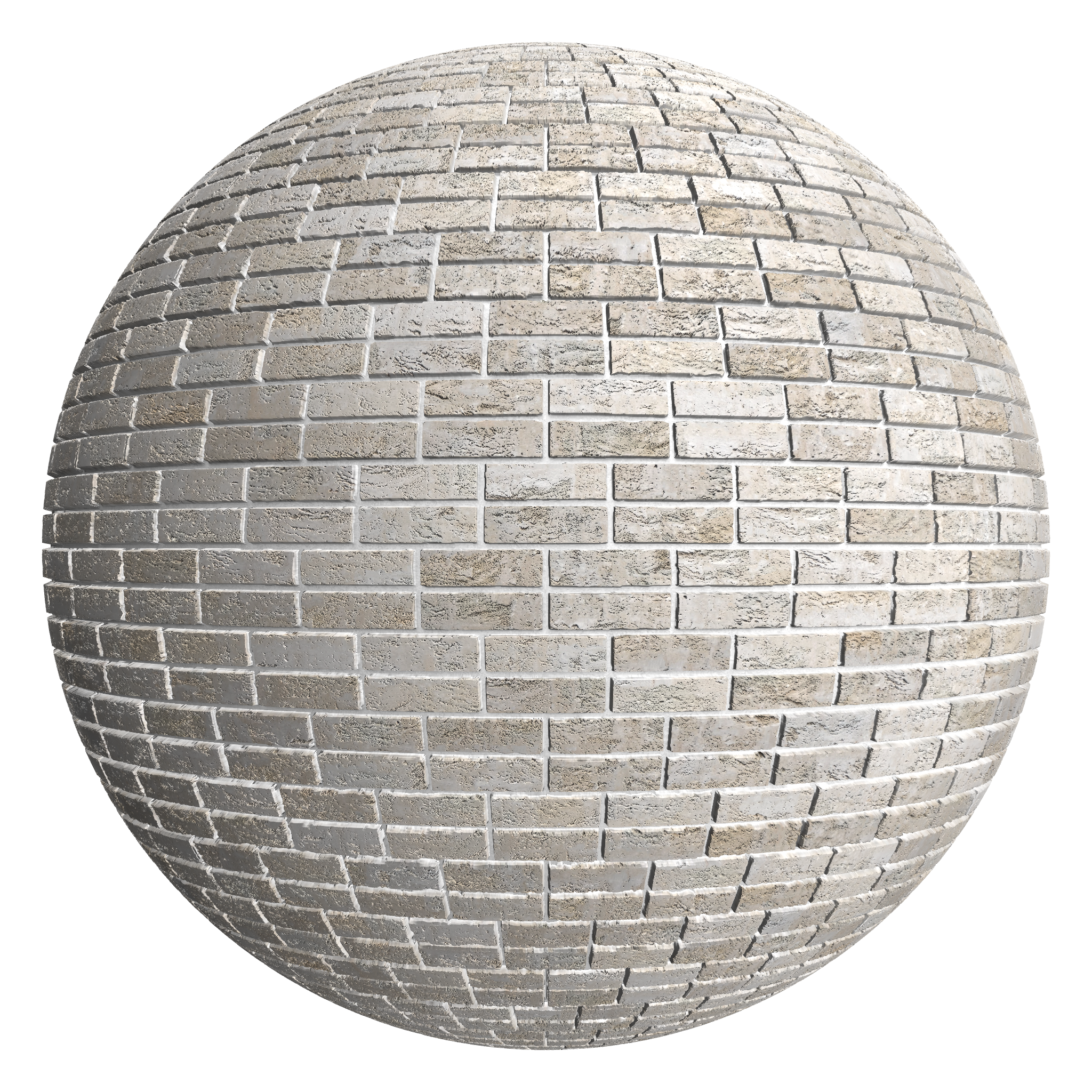 3D sphere preview of Buff, Double Stretcher seamless texture