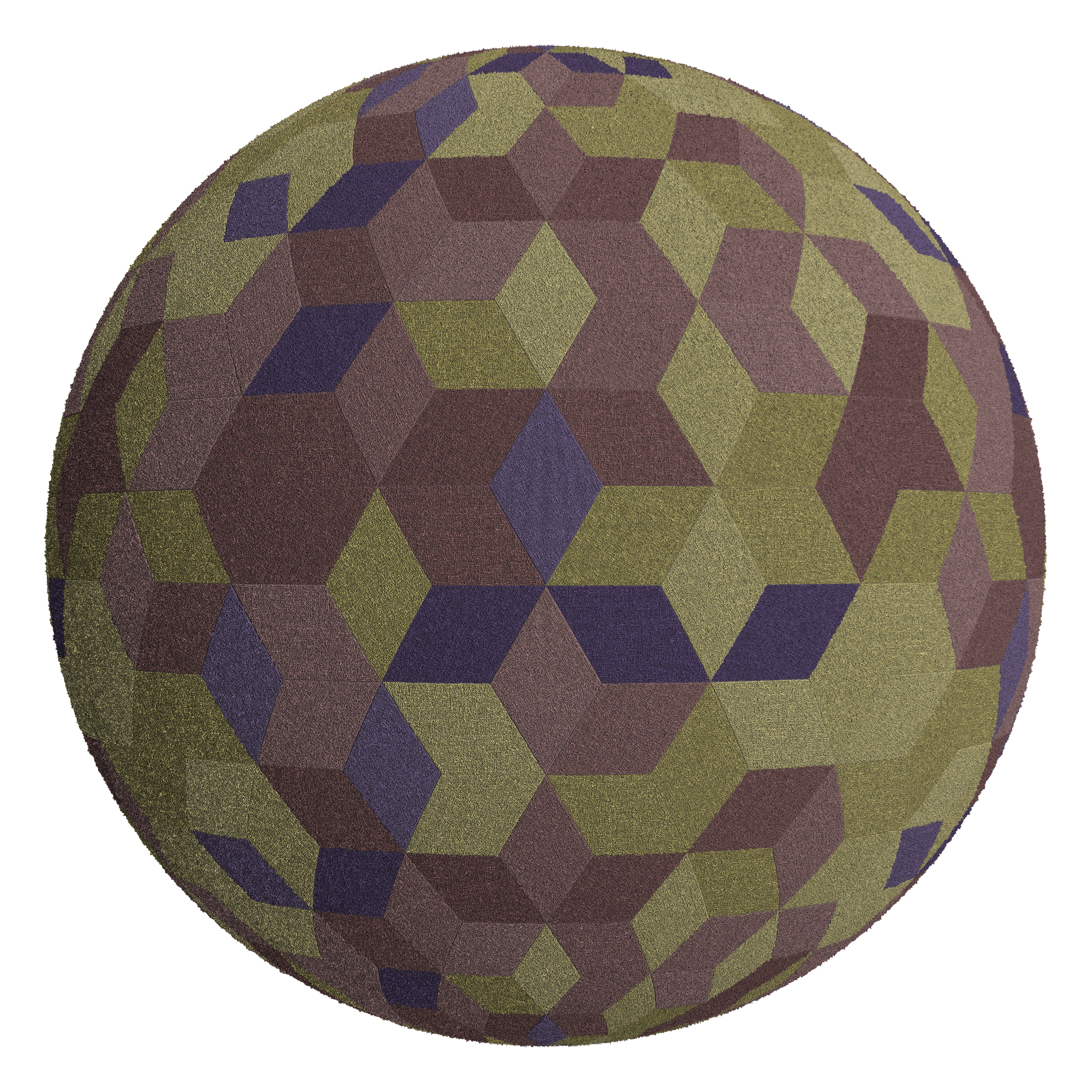 3D sphere preview of Multicoloured Fabric, Cubic seamless texture