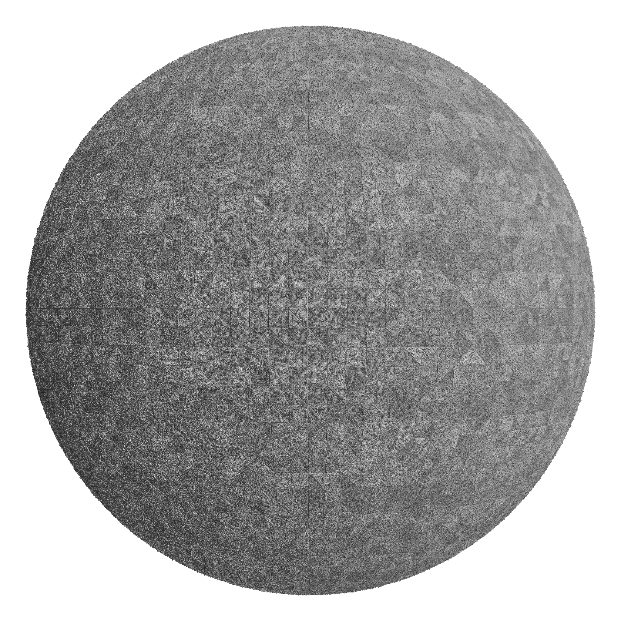 3D sphere preview of Charcoal Fabric, Triangle Diamond seamless texture