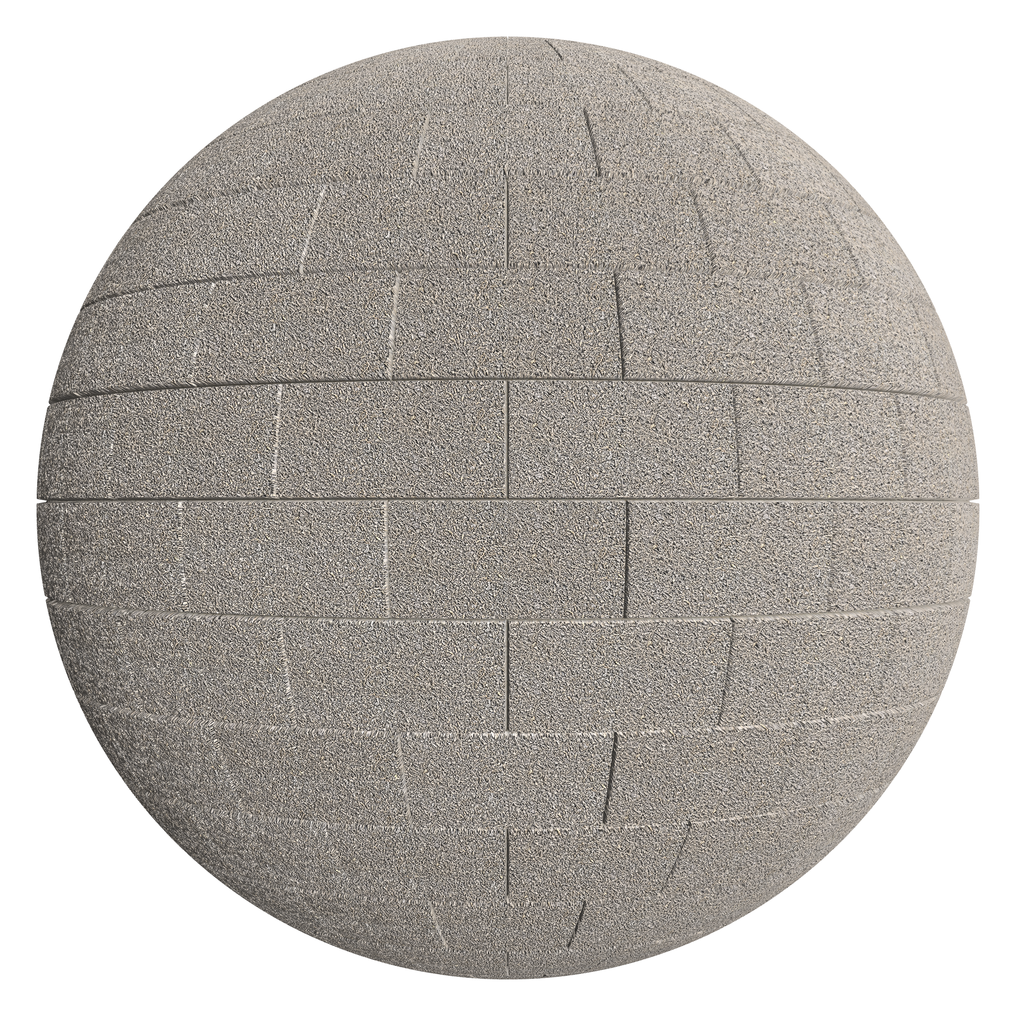 3D sphere preview of Coloured Hempcrete, Stretcher seamless texture