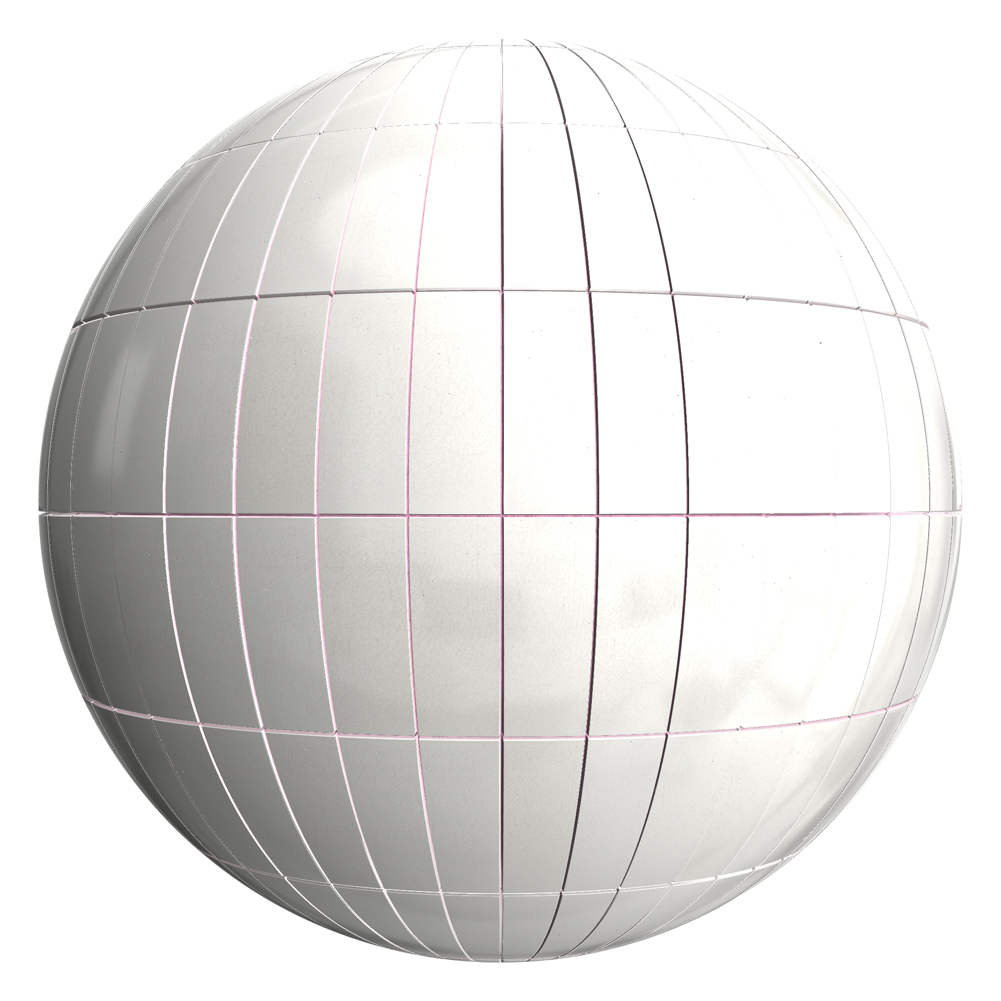 3D sphere preview of Crazing Tile, Stack seamless texture