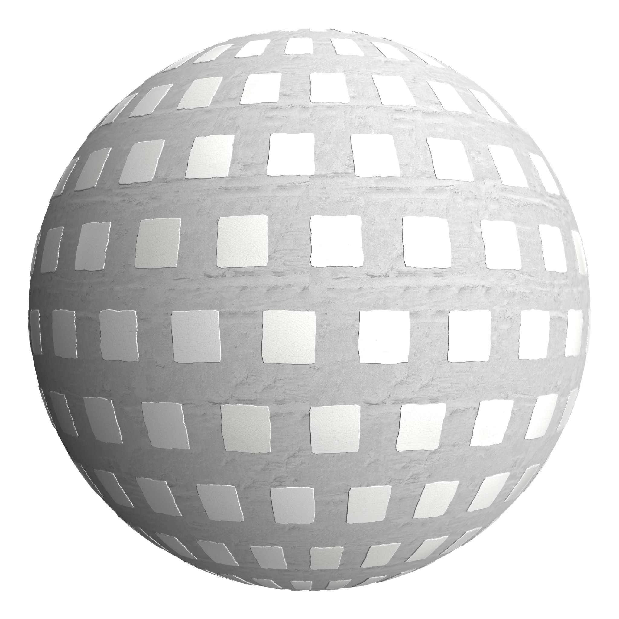 3D sphere preview of Crazing Tile, Stretcher seamless texture