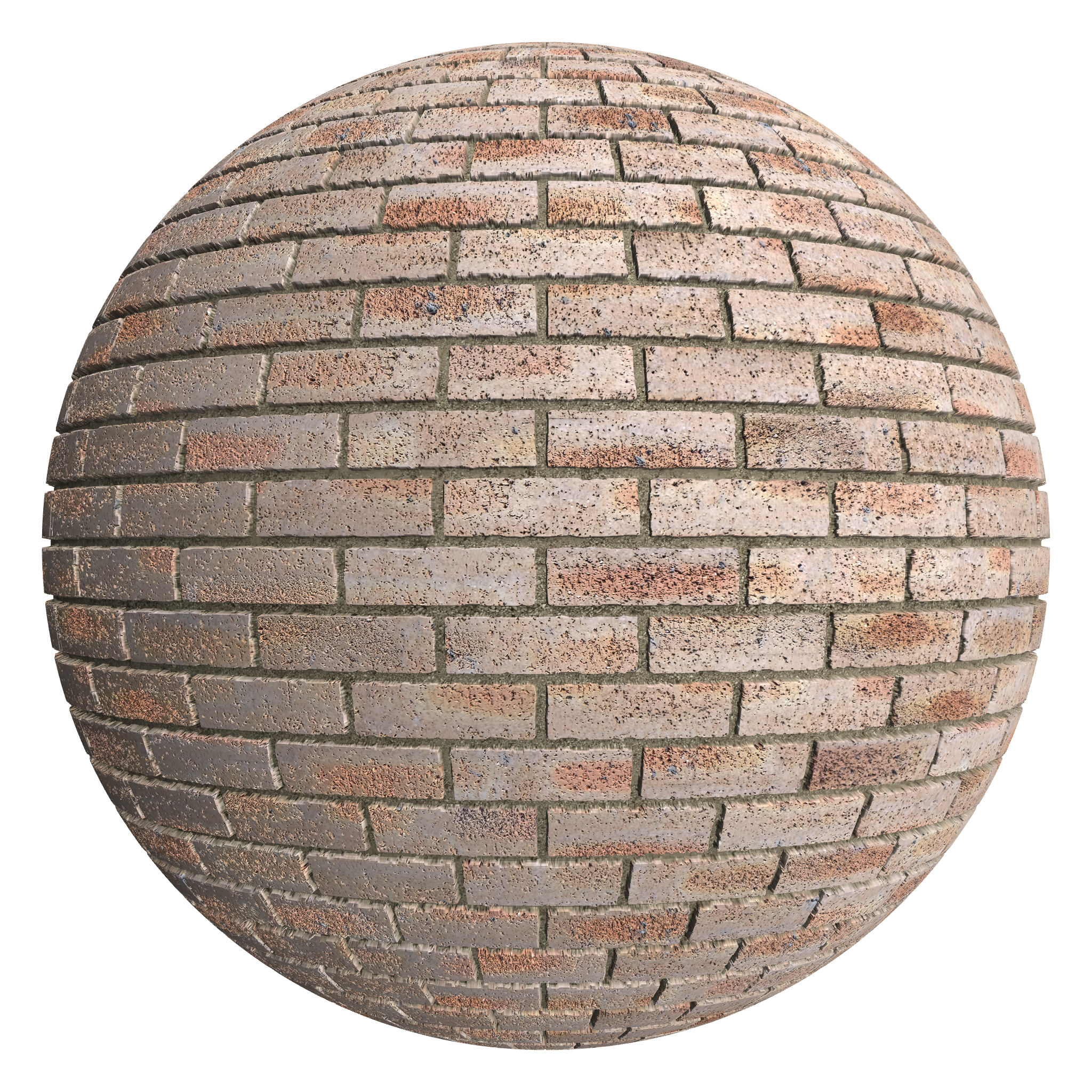 3D sphere preview of Dragfaced Brick Stretcher seamless texture