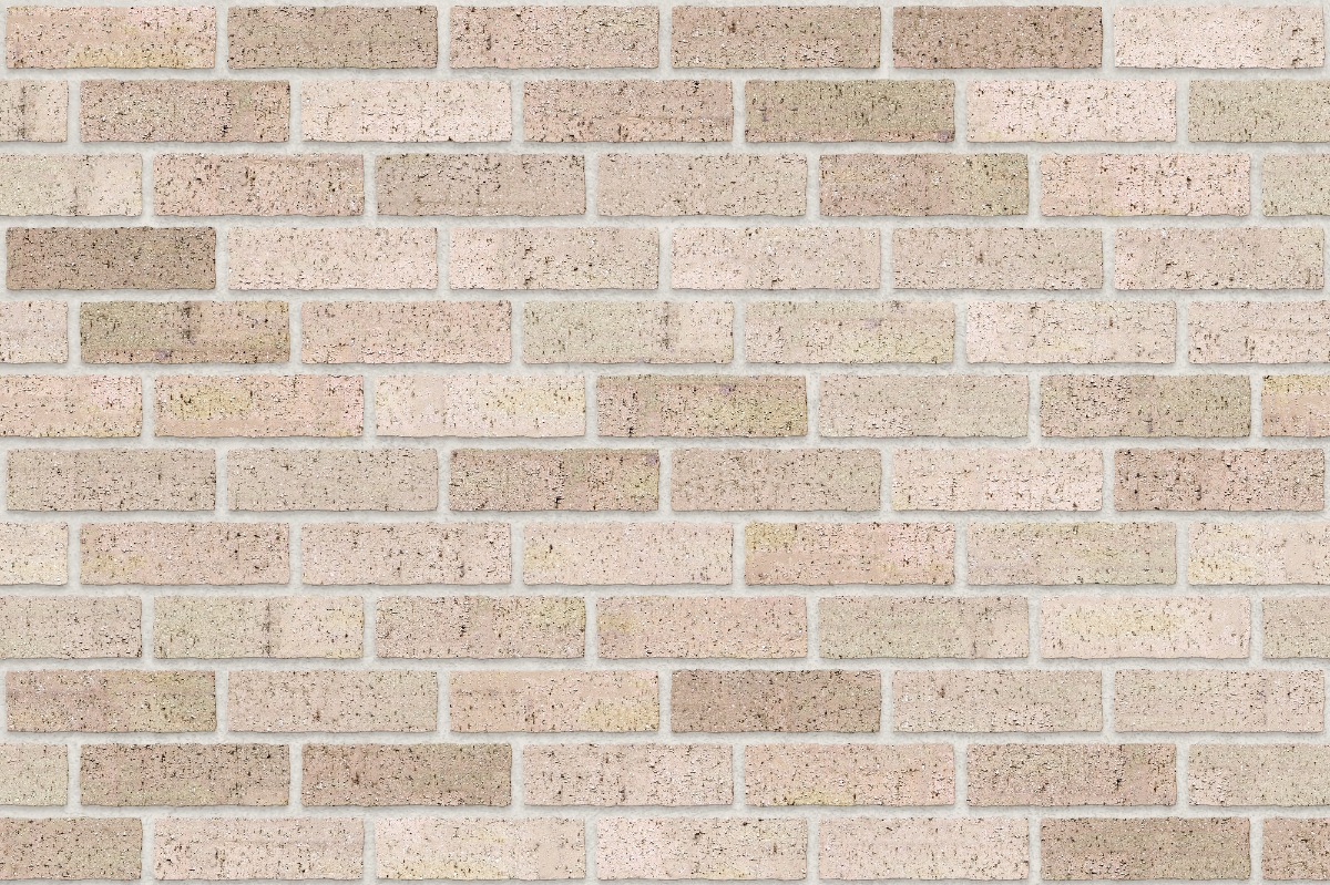 A seamless brick texture with even drag brick units arranged in a 1/3 Running Bond pattern