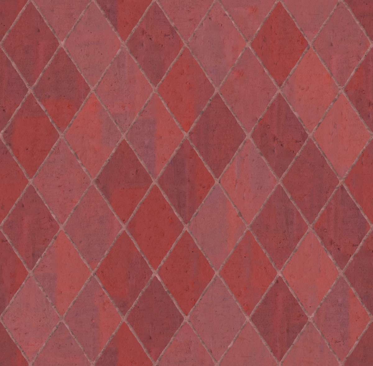 A seamless brick texture with hojrod brick units arranged in a Diamond pattern