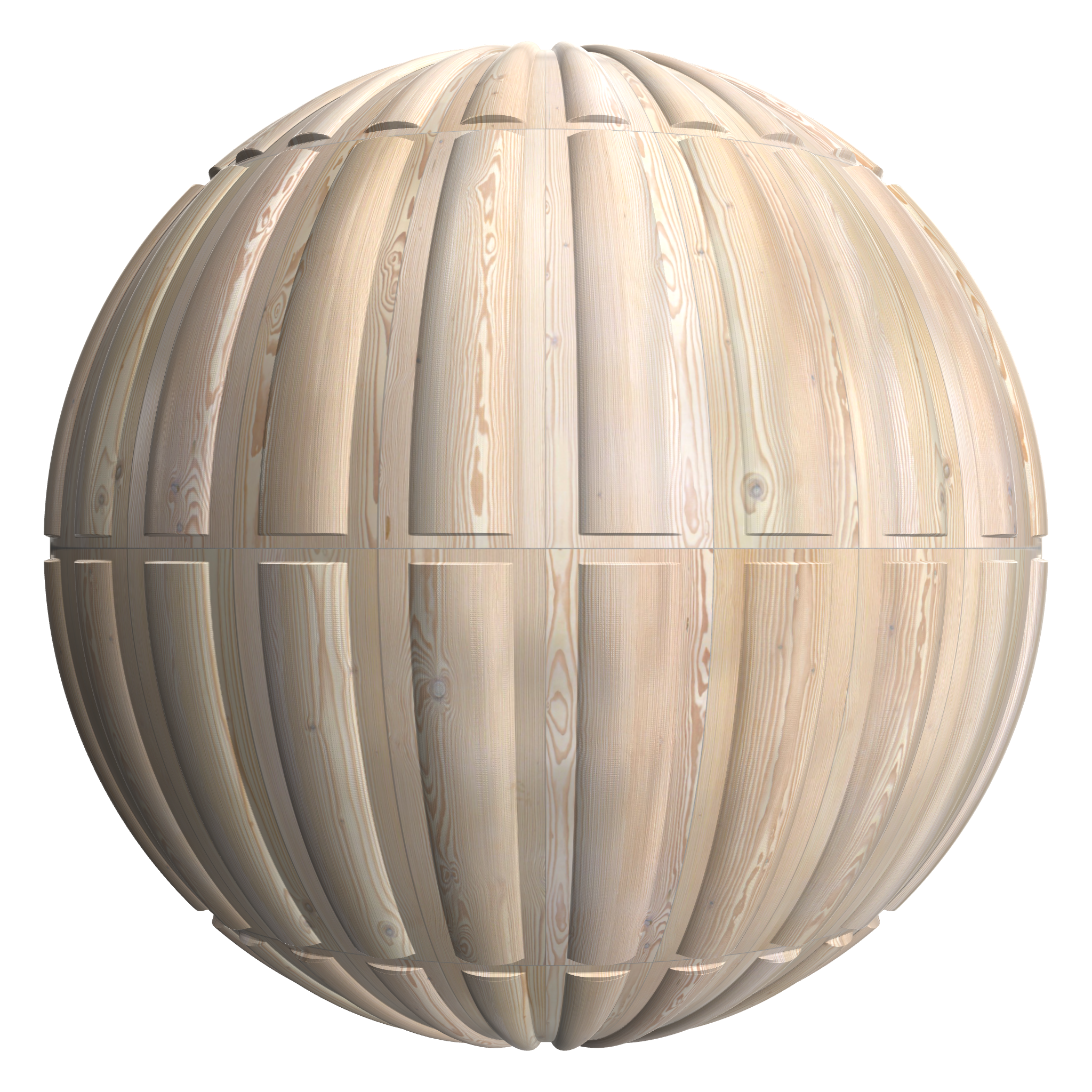 3D sphere preview of Recessed Larch, Stack seamless texture