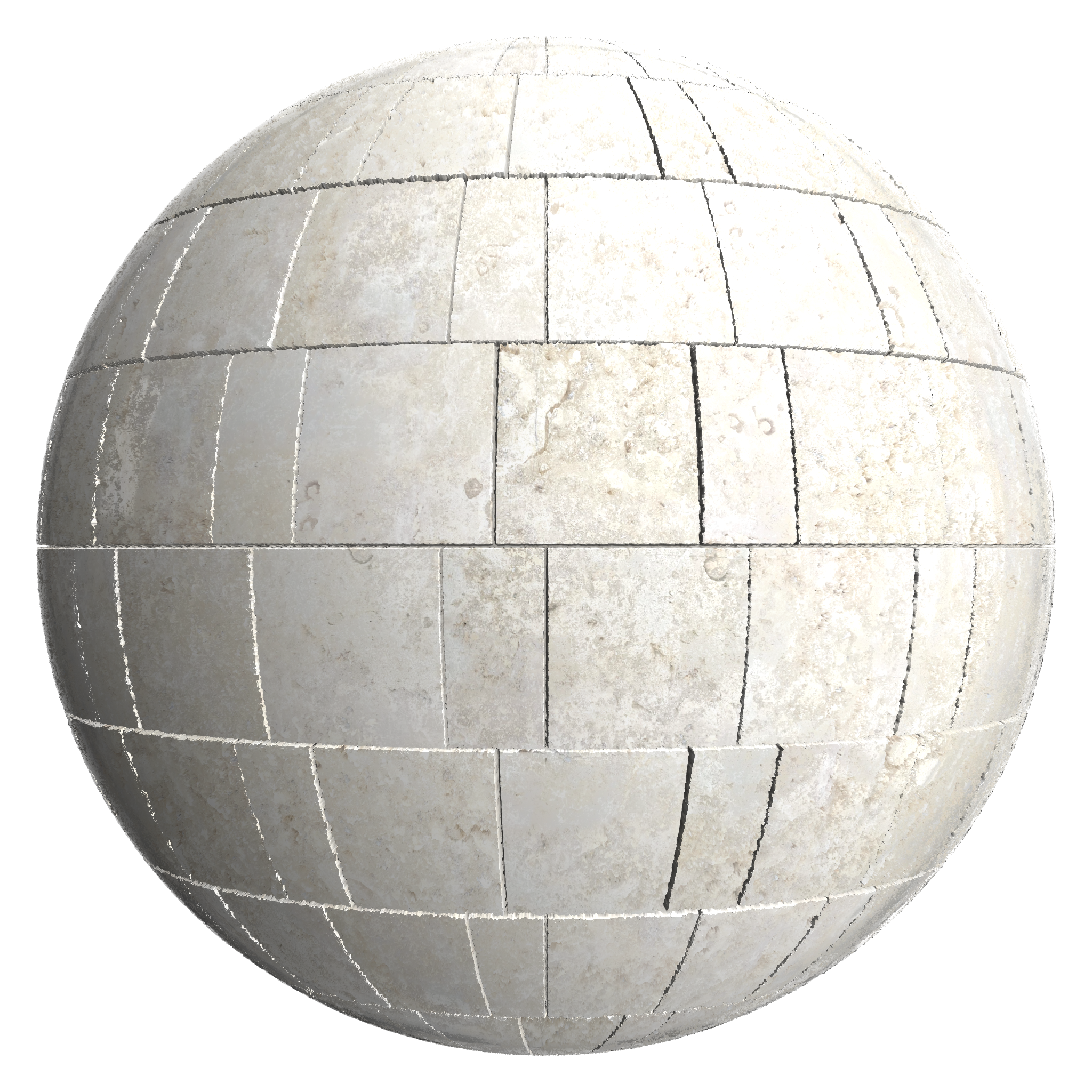 3D sphere preview of Limestone, Távora seamless texture