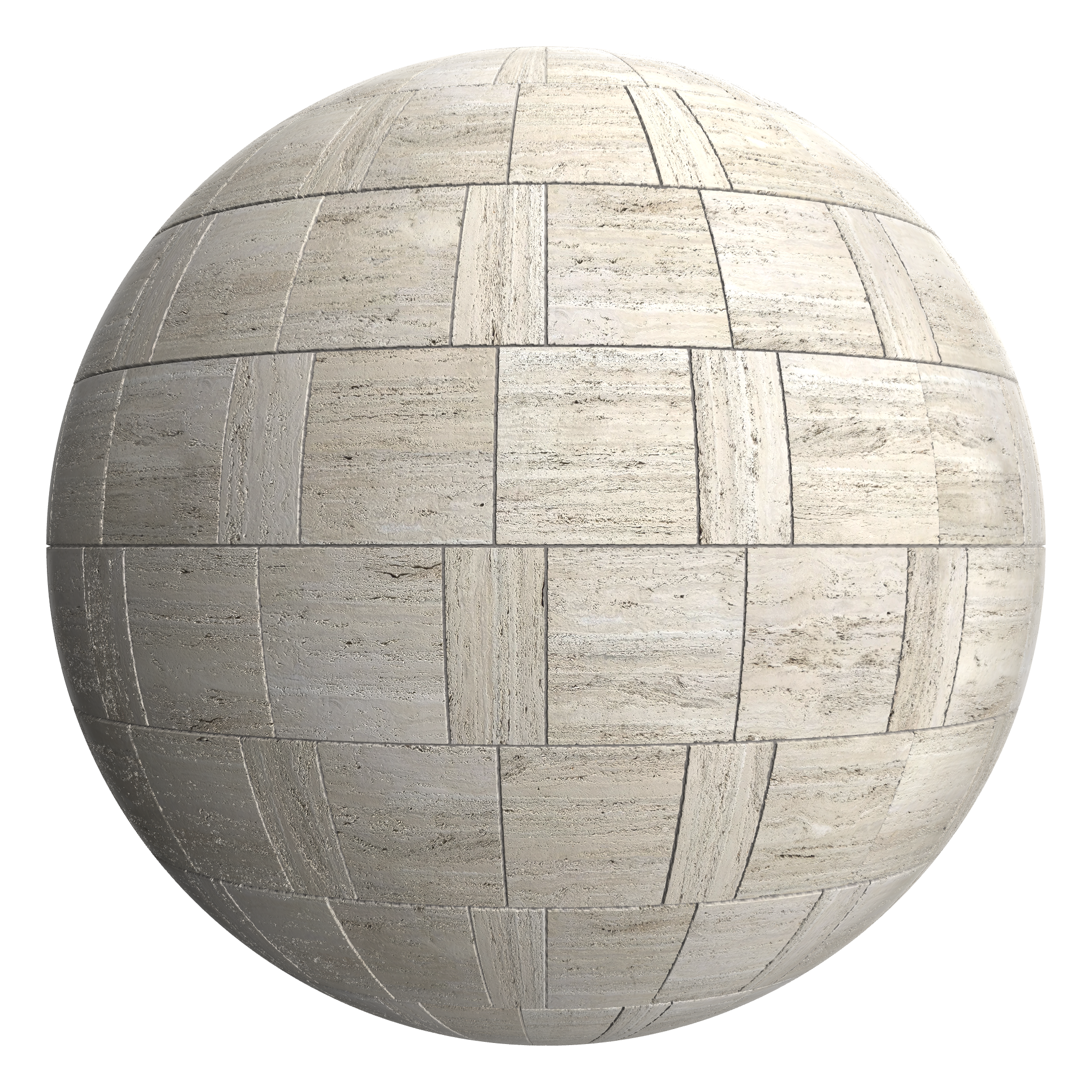 3D sphere preview of Travertine, Távora seamless texture