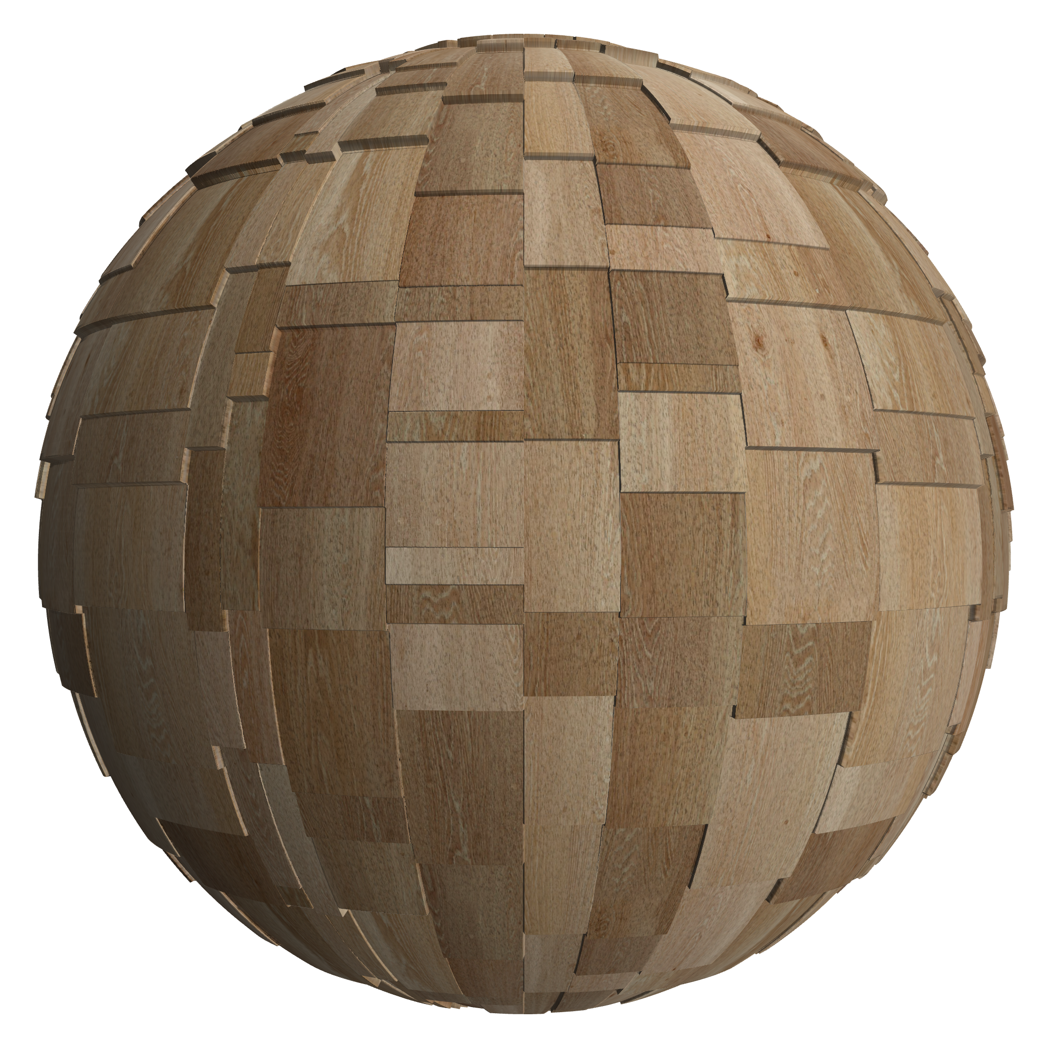 3D sphere preview of Walnut, Ashlar seamless texture