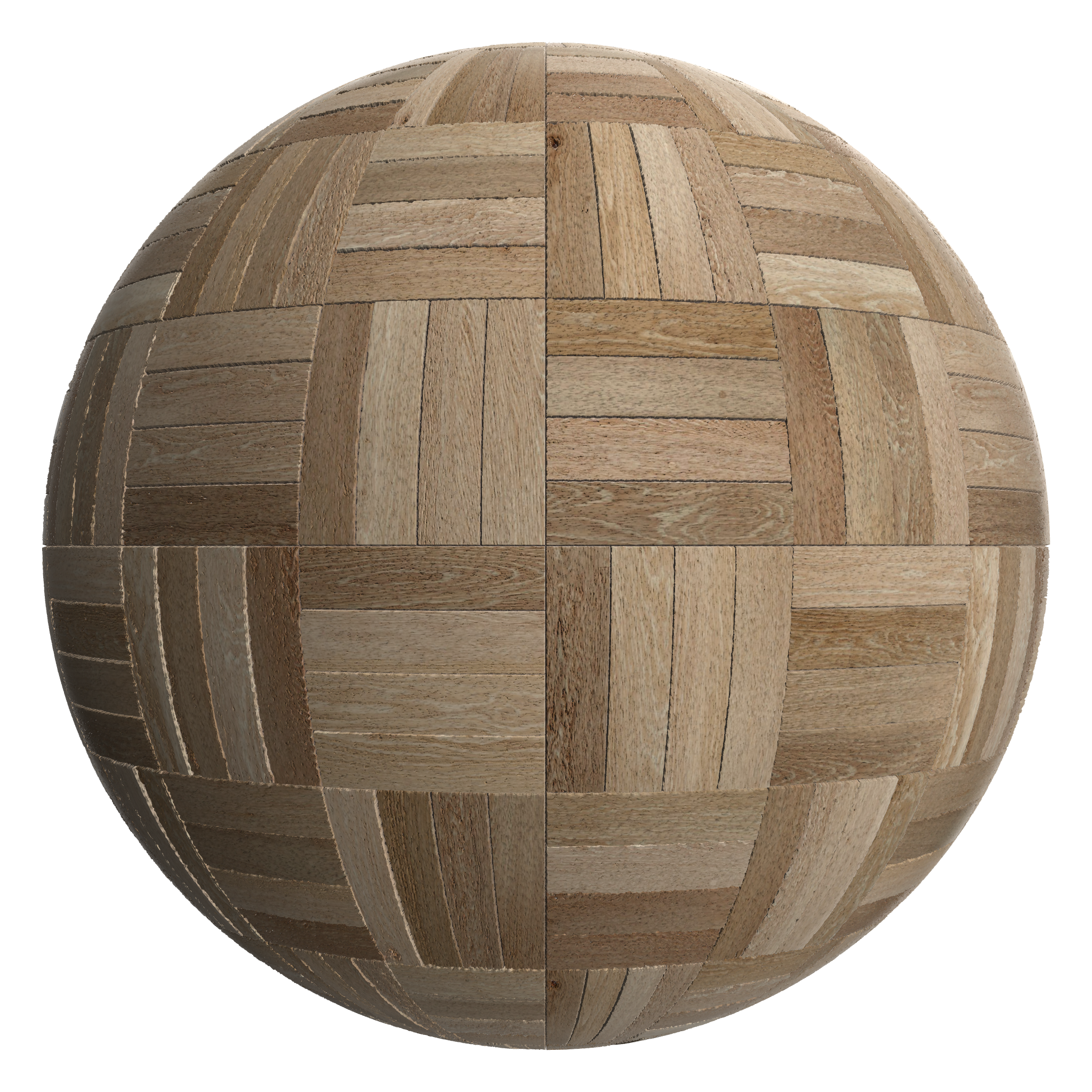 3D sphere preview of Walnut, Basketweave seamless texture