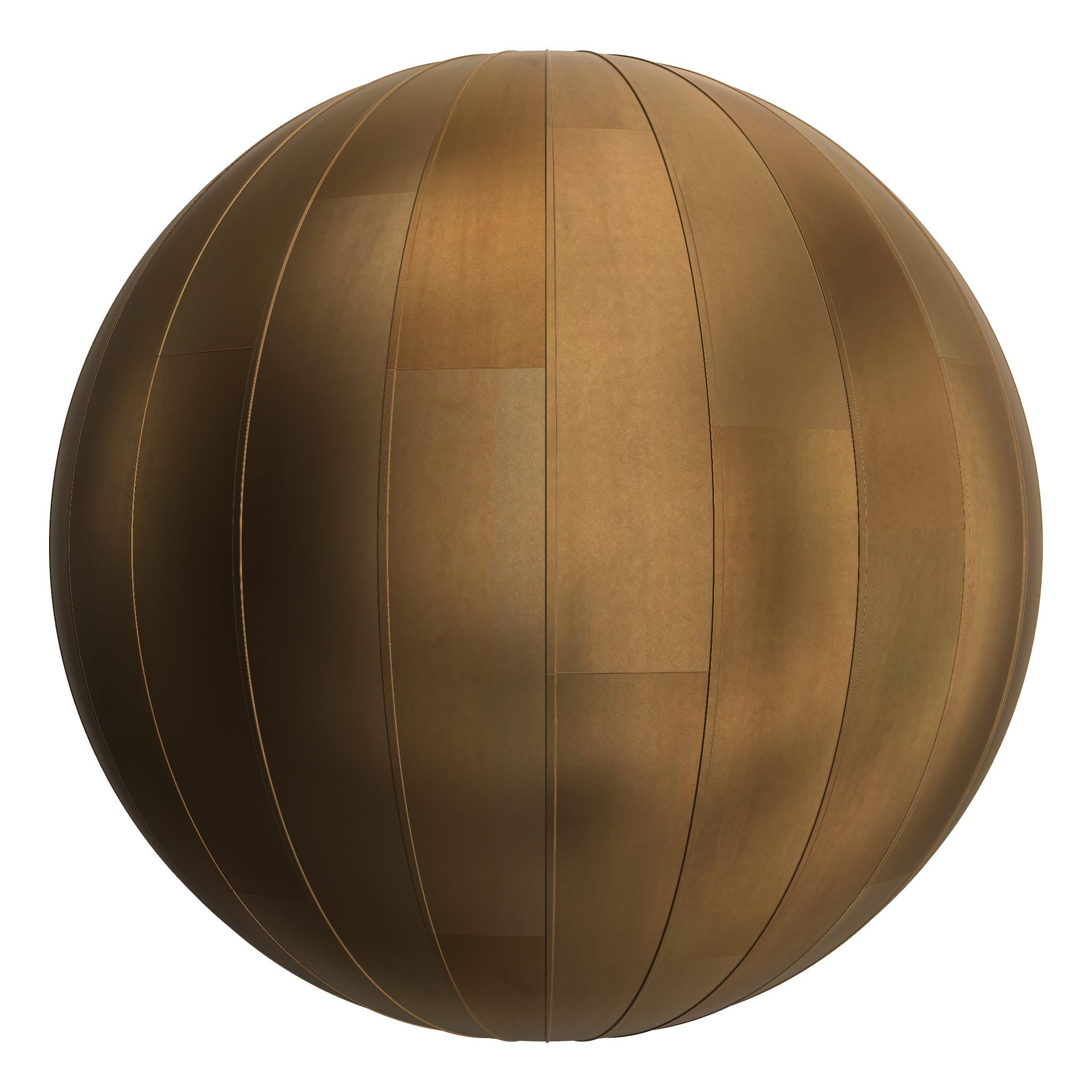 3D sphere preview of Bronze, Staggered seamless texture