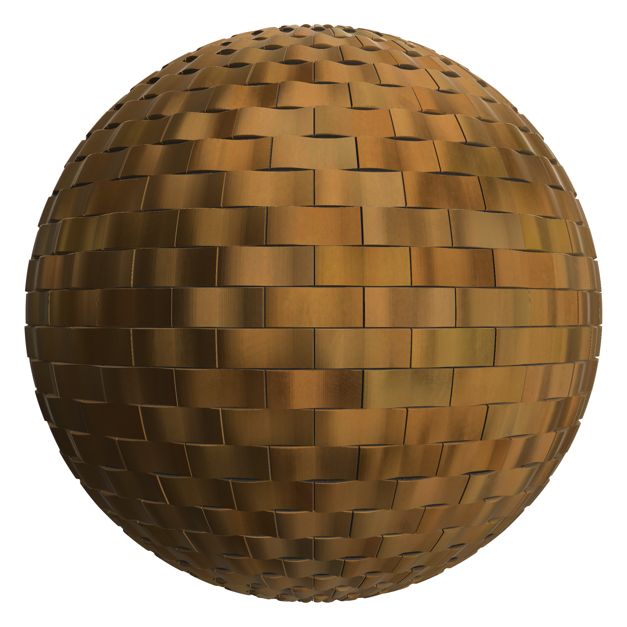 3D sphere preview of Undulating Bronze, Stretcher seamless texture