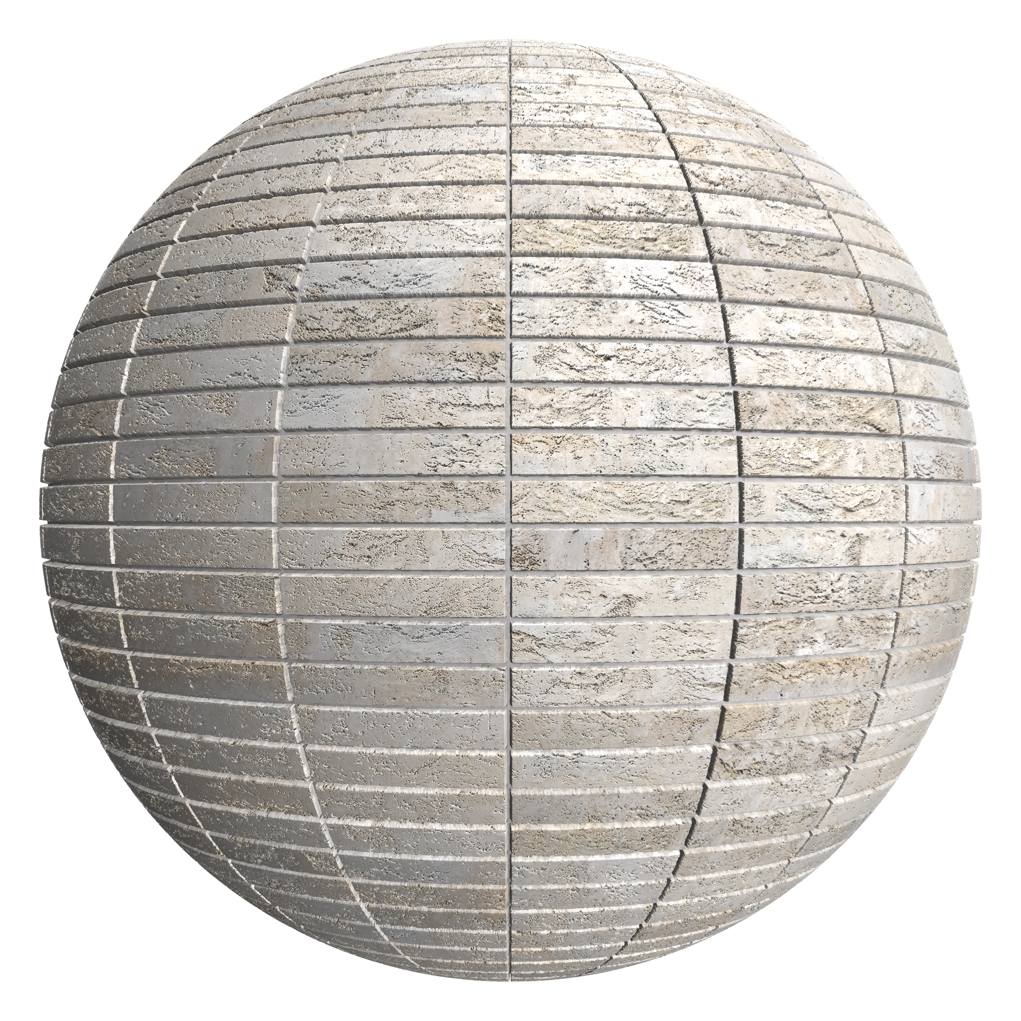 3D sphere preview of Buff, Stack seamless texture